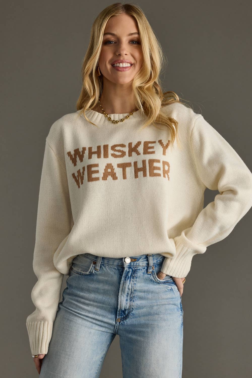 PREORDER : Ivory Whiskey Weather Sweater by Panache (ETA: Late December) - BFF Here