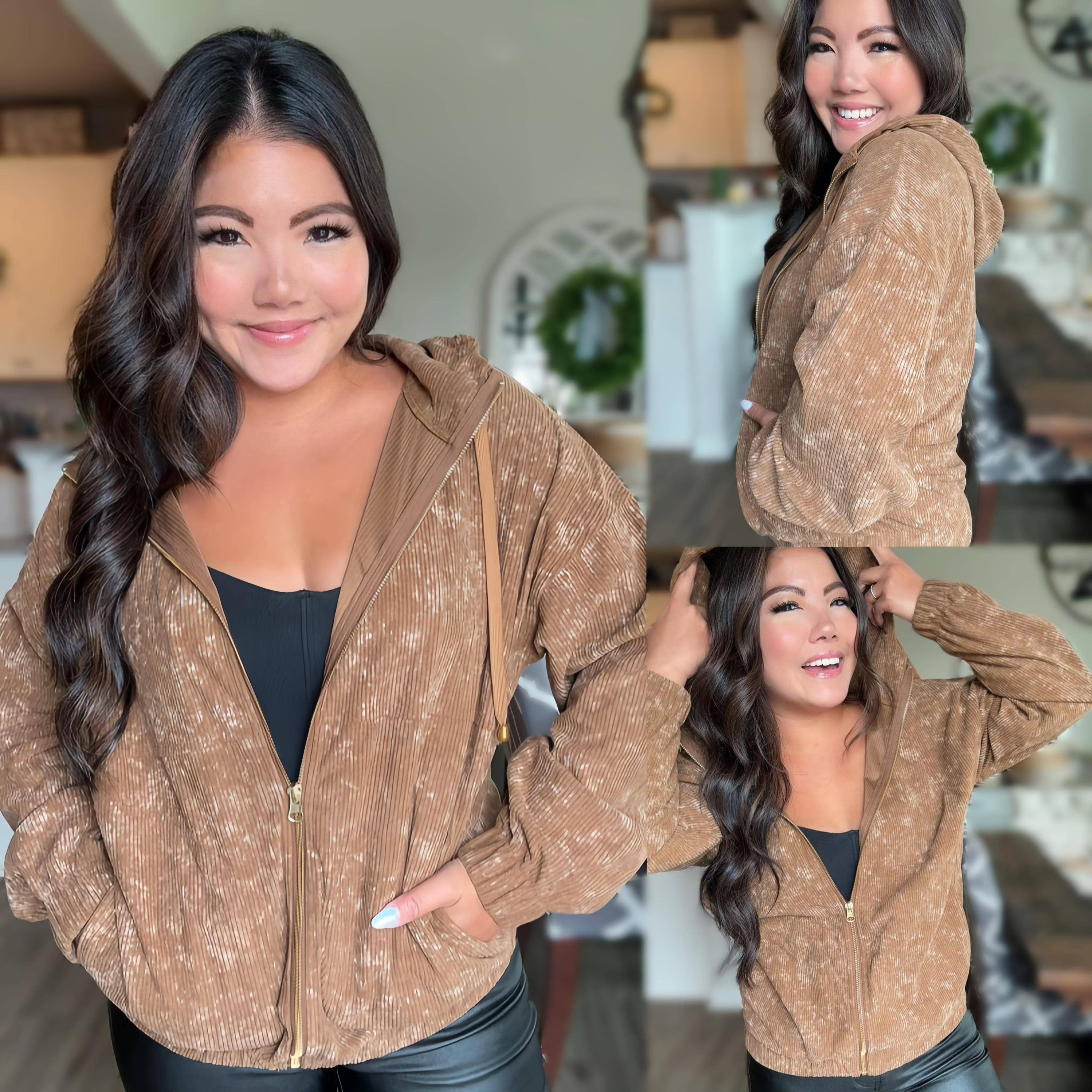 PREORDER: Charlotte Corduroy Acid Wash Hoodie by JadyK (Ships End of October) - BFF Here