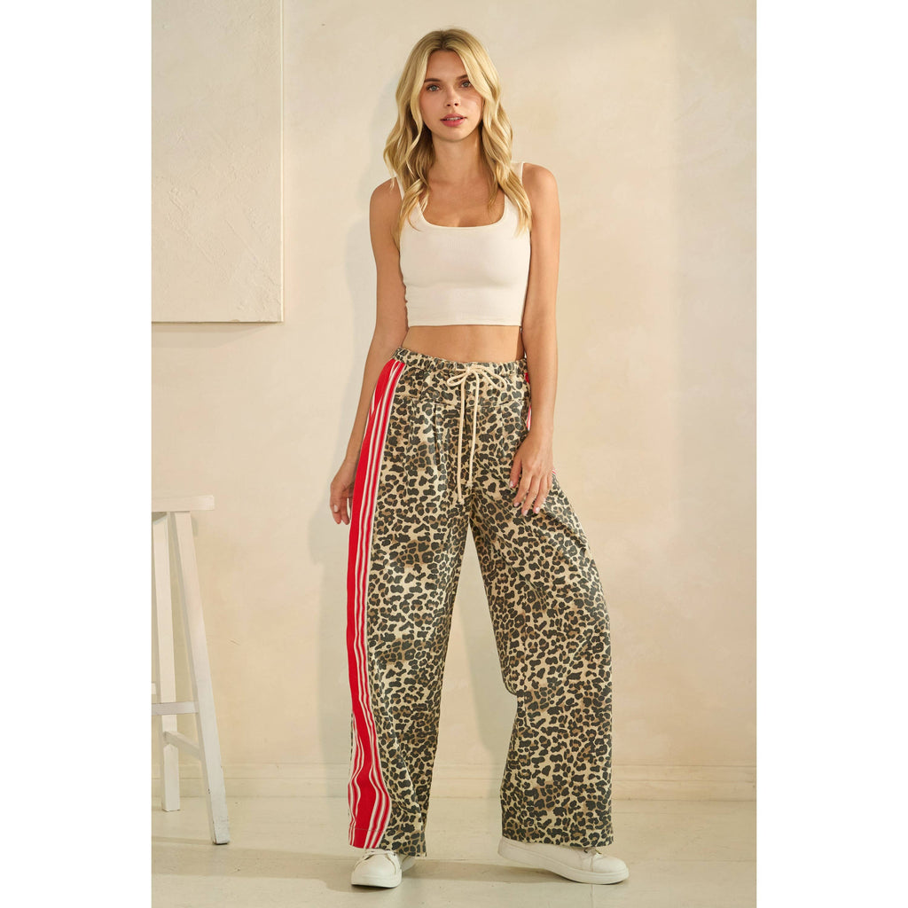 Sport Striped Wide Legged Pants - BFF Here