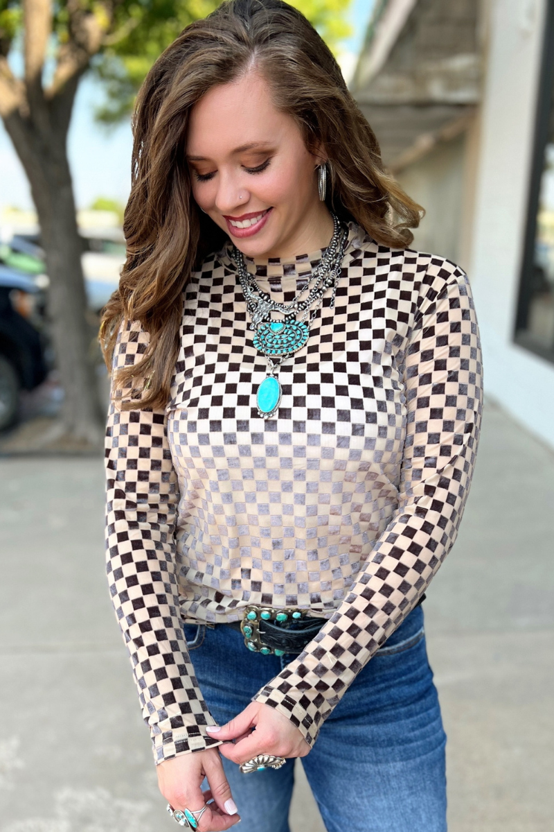 Sweet Dreams Velvet Mesh Top by Sterling Kreek - BFF Here