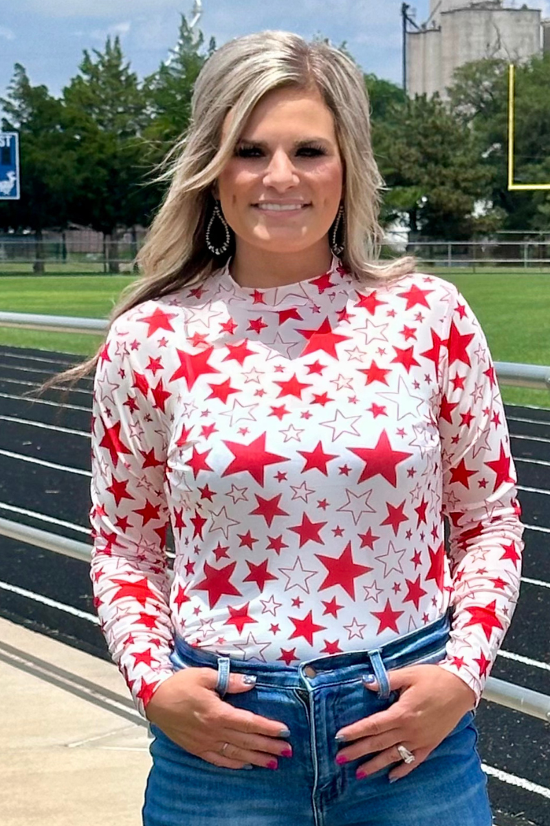Go Team Go Red Mesh Top by Sterling Kreek - BFF Here