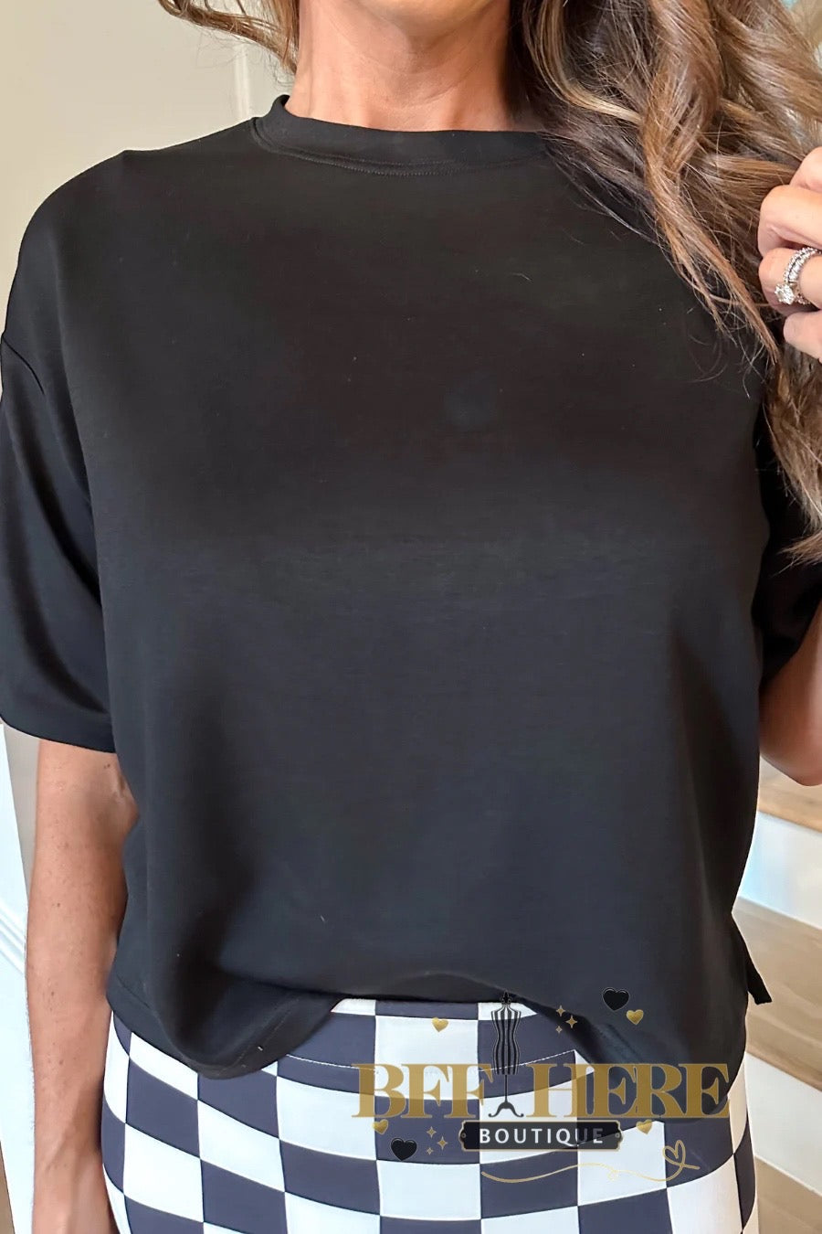 Casual Upgrade Half Sleeve Top, Black by Jess Lea - BFF Here