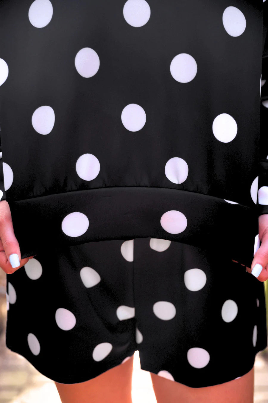PREORDER: Luna Luxe Pullover Set / After Dark Polka Dot by Jess Lea (ETA: August)