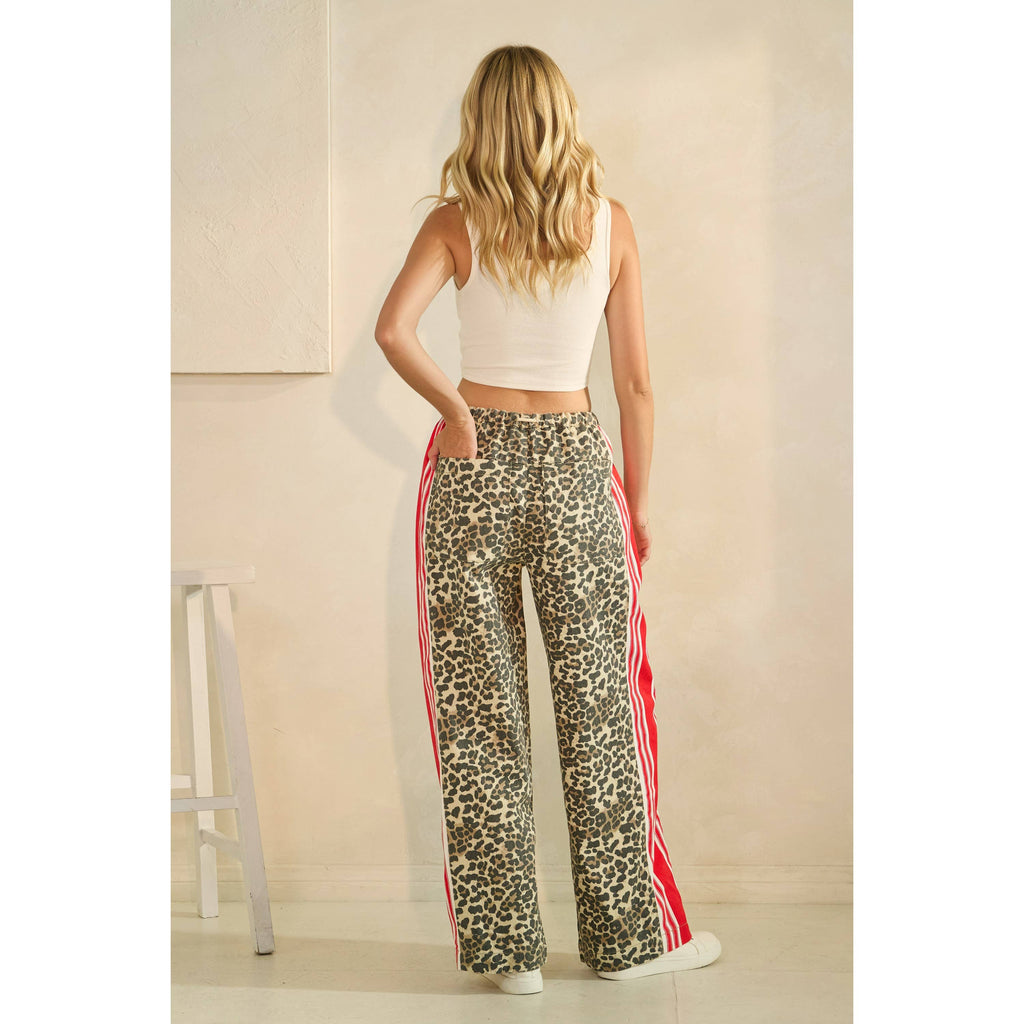 Sport Striped Wide Legged Pants - BFF Here
