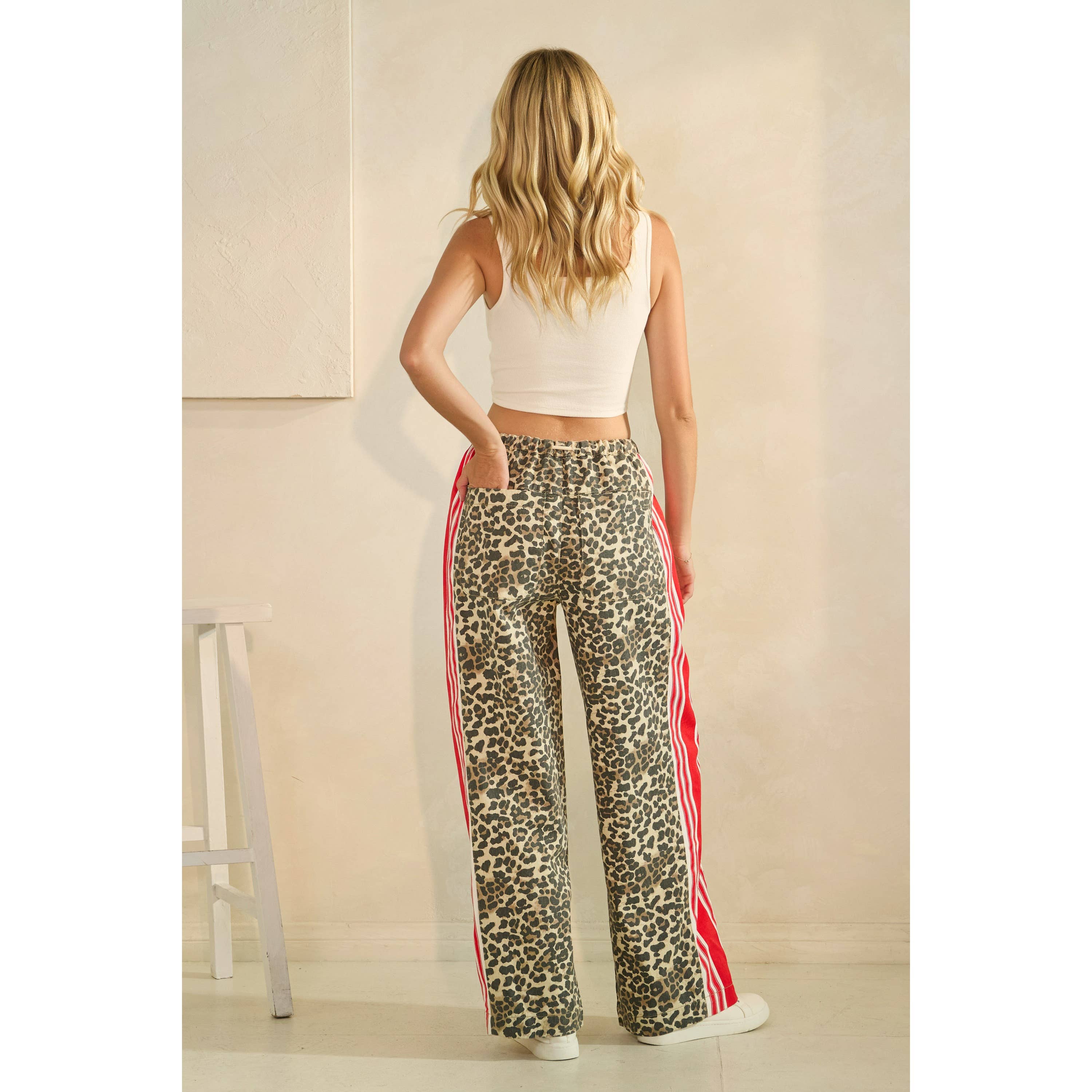 Sport Striped Wide Legged Pants - BFF Here