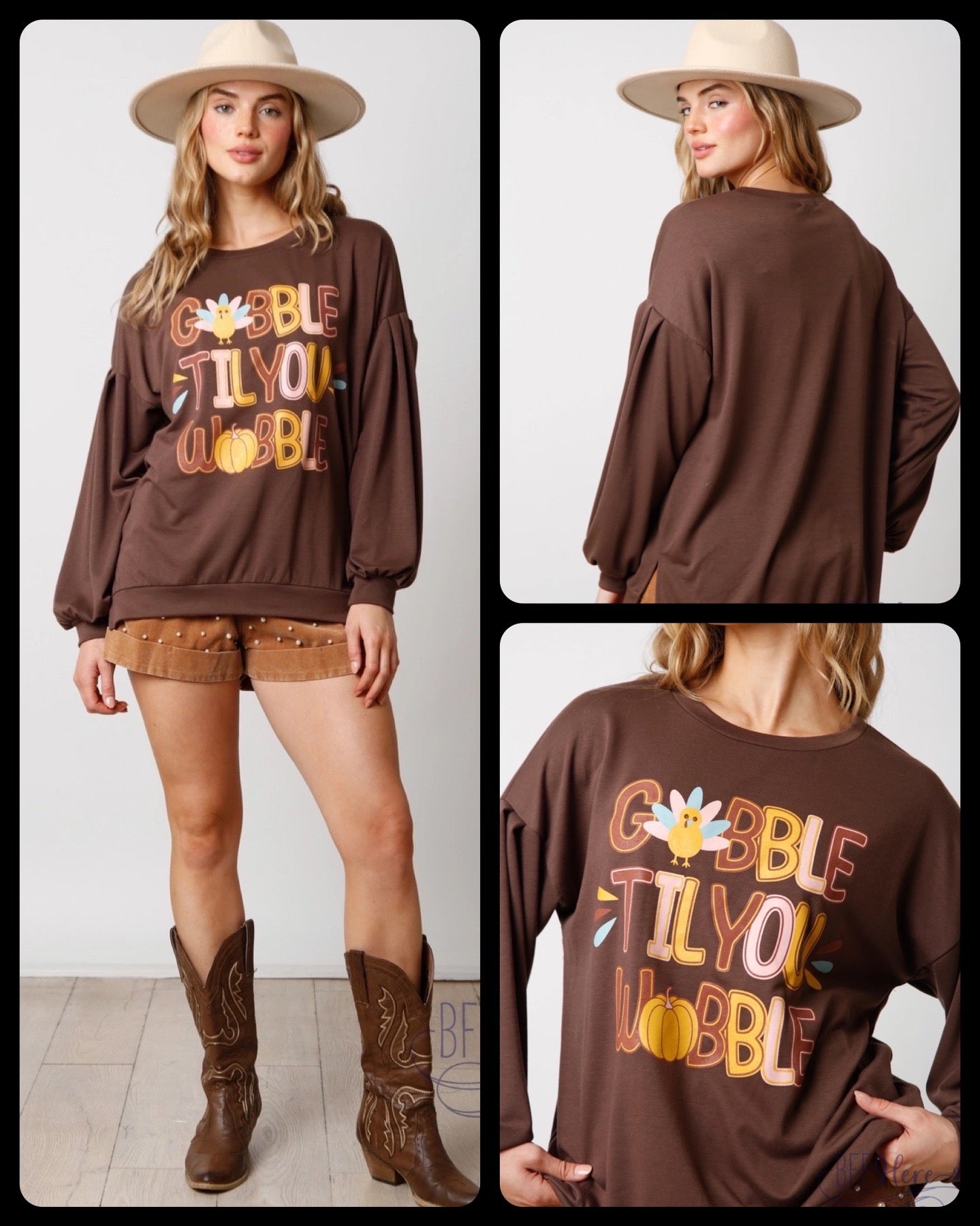 Gobble Til You Wobble: The Perfect Thanksgiving Sweatshirt for Foodies and Fashionistas - BFF Here