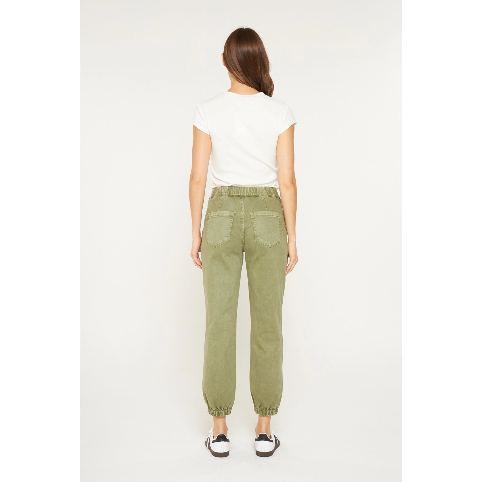 High Rise Jogger Crop / Olive by Mica Denim (ARRAY) — Ships 2-3 weeks - BFF Here