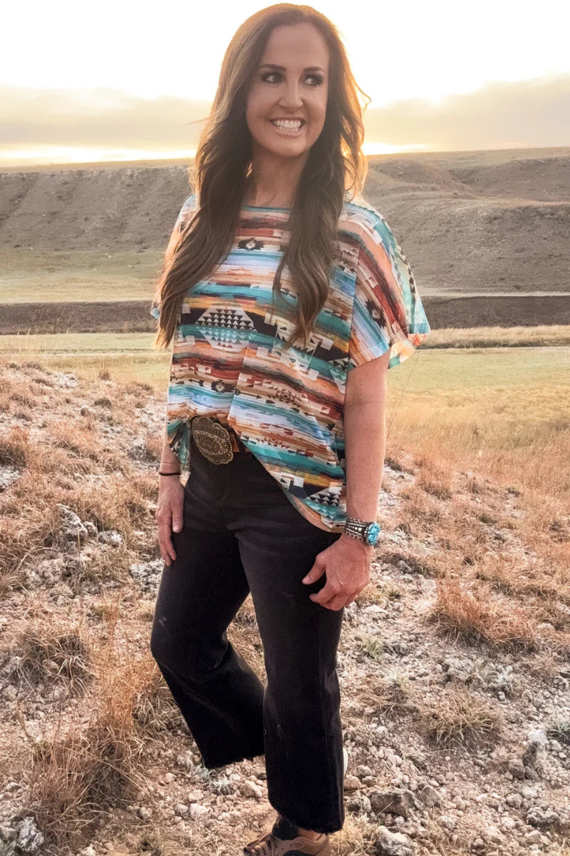 Aztec Daze Mesh Top by Sterling Kreek - BFF Here