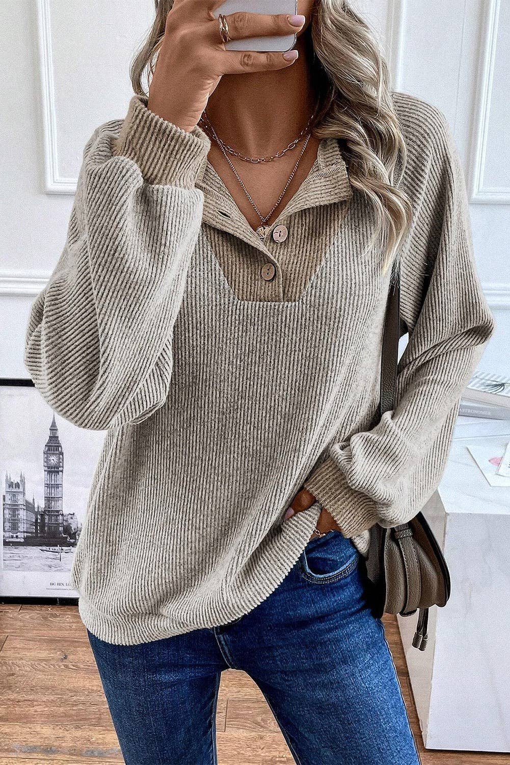 Cozy Charm Corded Pullover - BFF Here