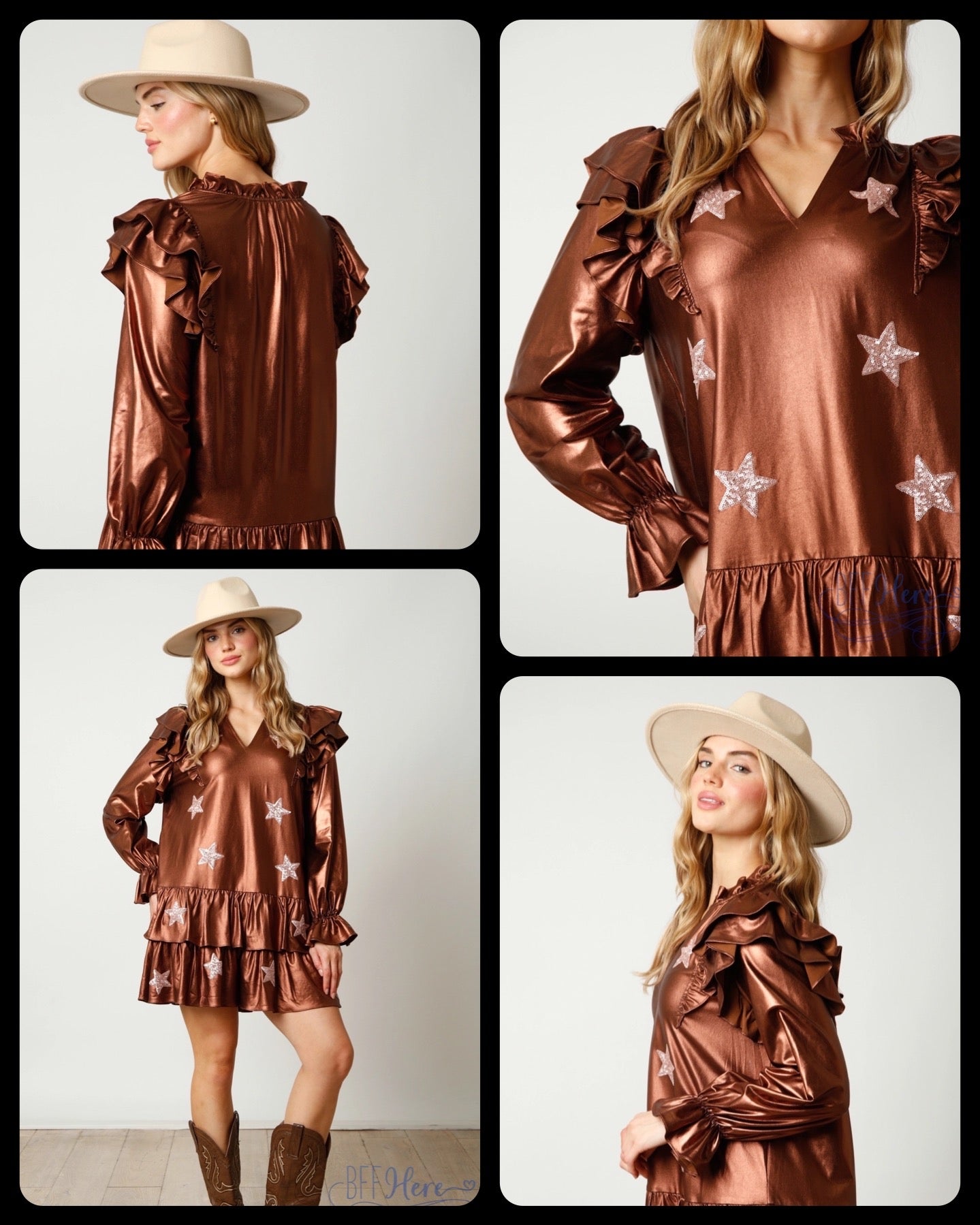 PREORDER:  Celestial Chic: Mini Starry Dress for Nighttime Glamour  (Ships Middle Of November) - BFF Here