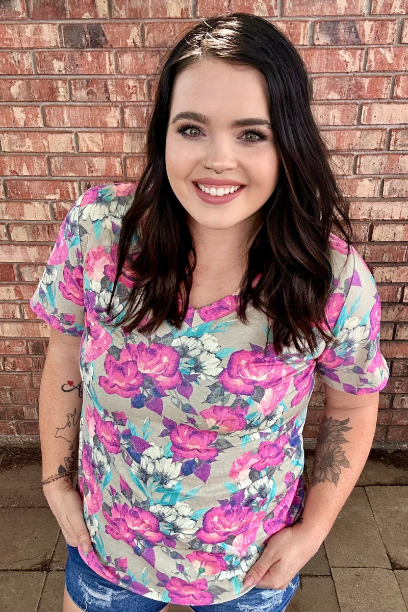 Life Is A Flower V Neck Tee by Sterling Kreek - BFF Here