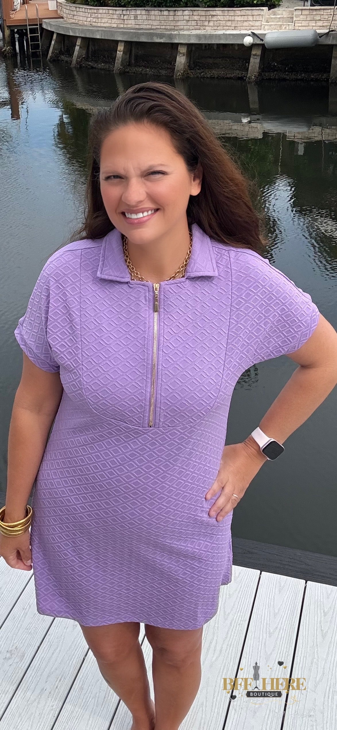 Ezra Textured Zipper Dress by Jess Lea / Choice of Color - BFF Here