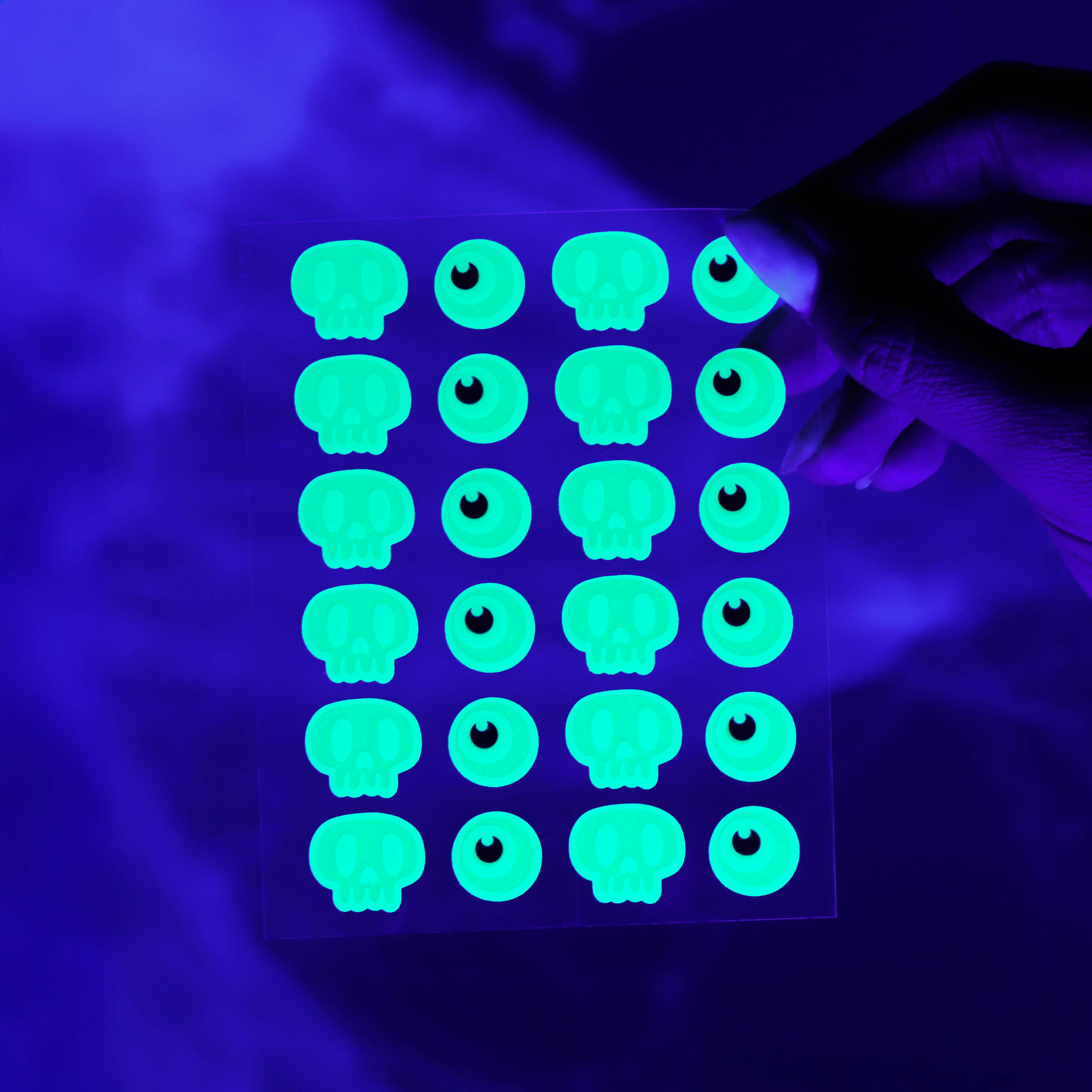 Glow in the Dark Skull Shaped Halloween Pimple Patches - BFF Here