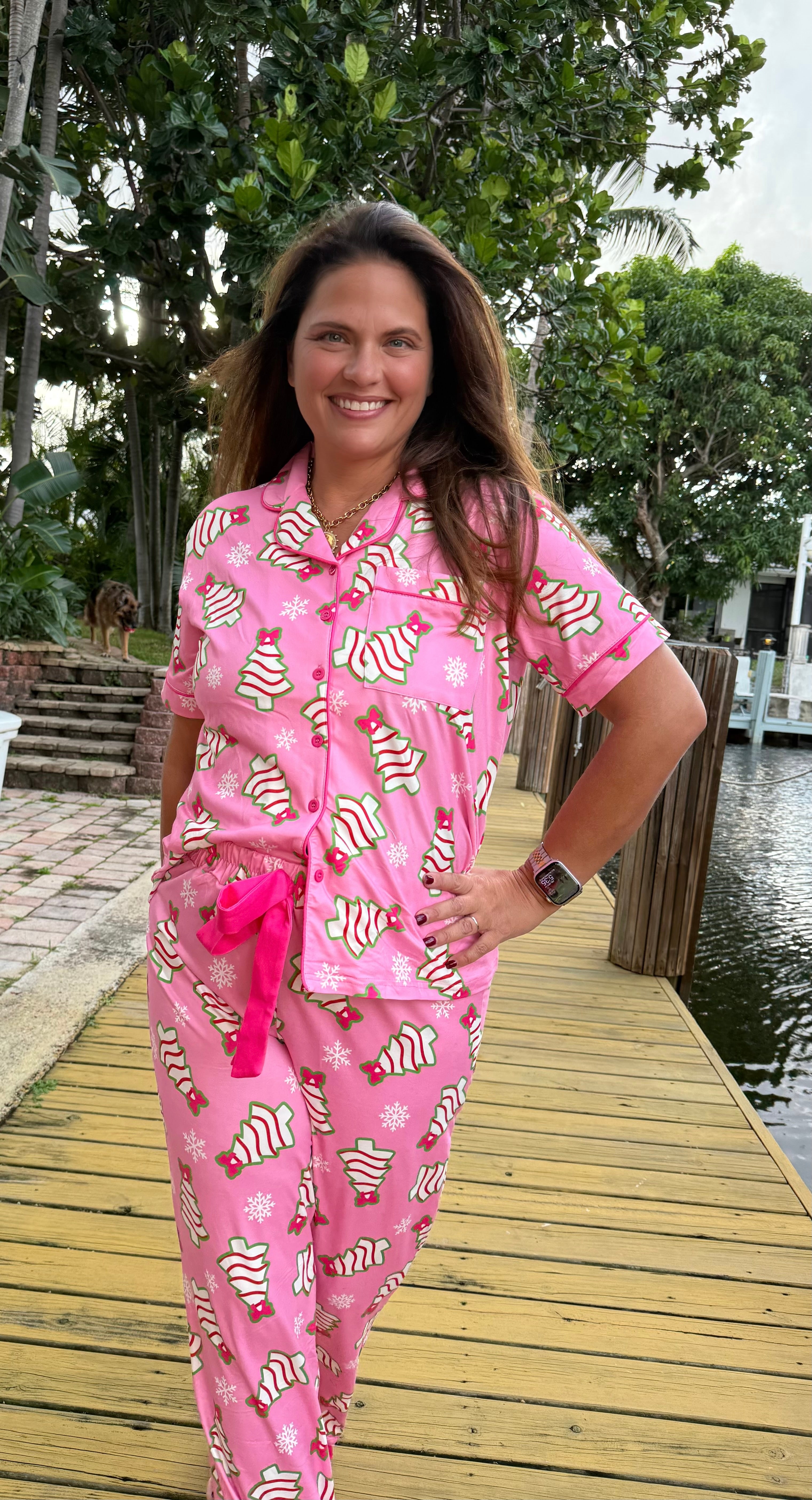 Bow Christmas Treat Ruffle Pajama Set by Jess Lea - BFF Here