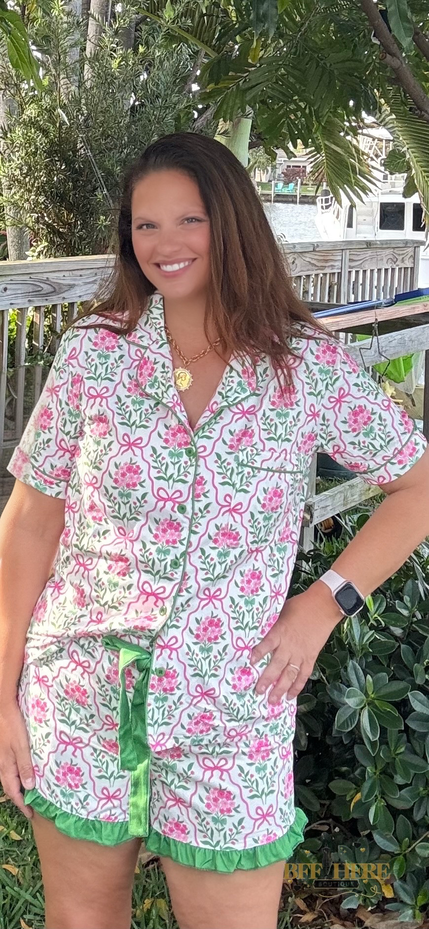 Botanical Garden Ruffle Pajama Set by Jess Lea - BFF Here
