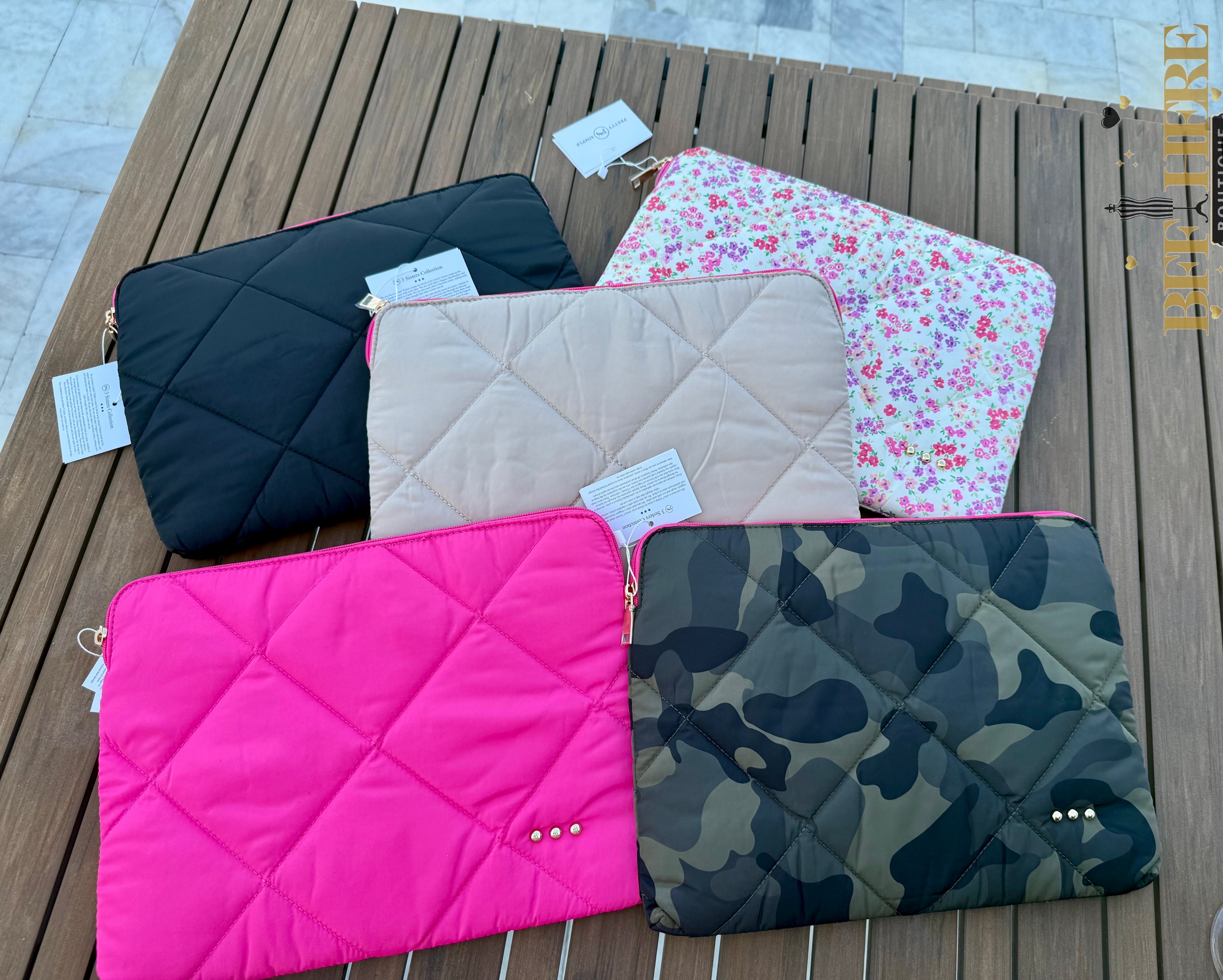 Palmer Puffer Laptop Sleeve by Pretty Simple (Choice of Color) - BFF Here