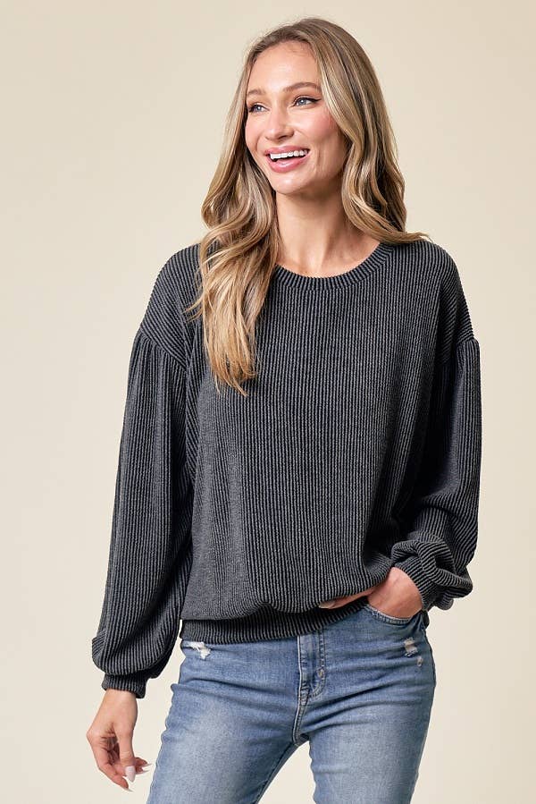 Cozy Luxe Ribbed Top - BFF Here