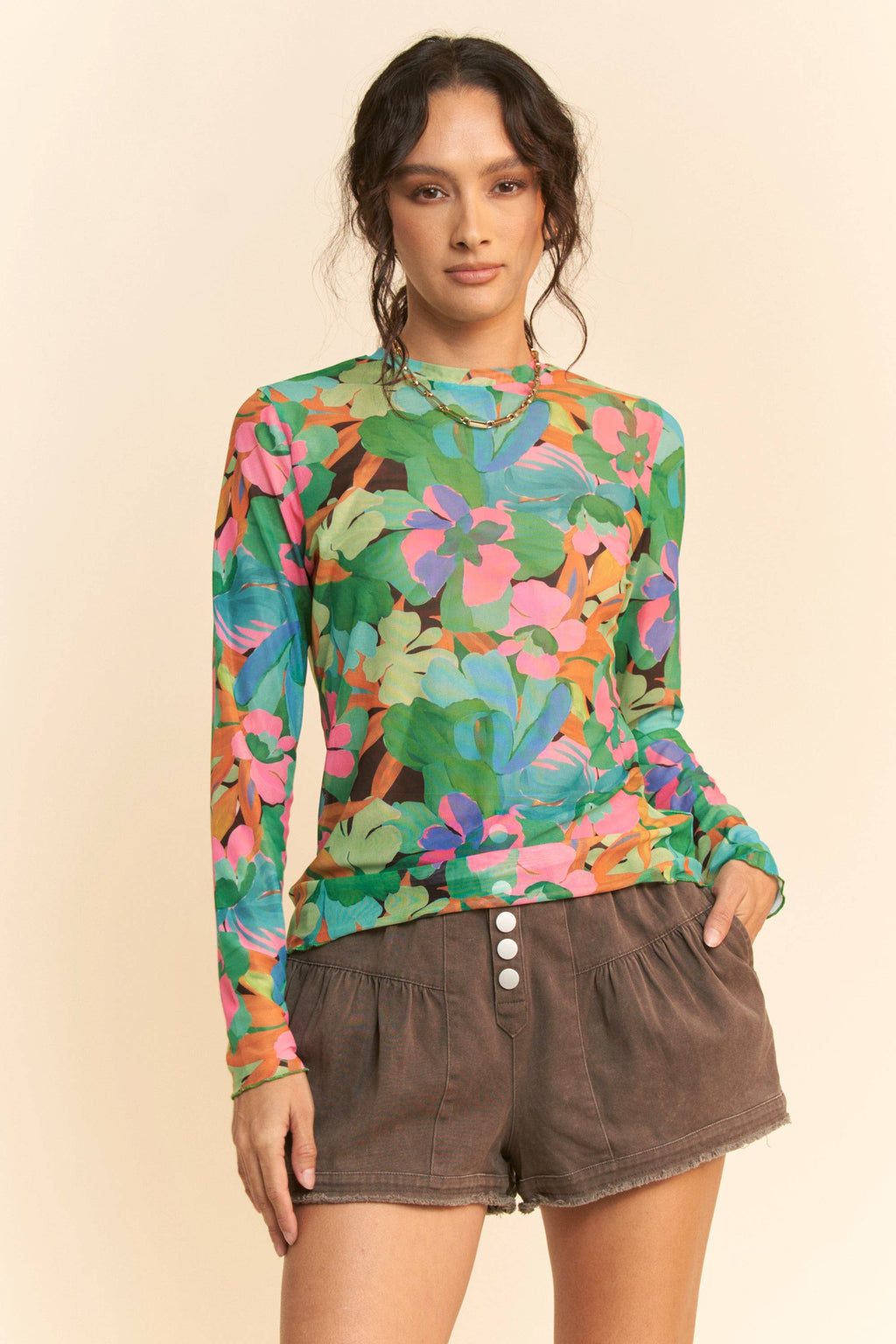 Bloom Burst Mesh Top / Choice of Color - BFF Here