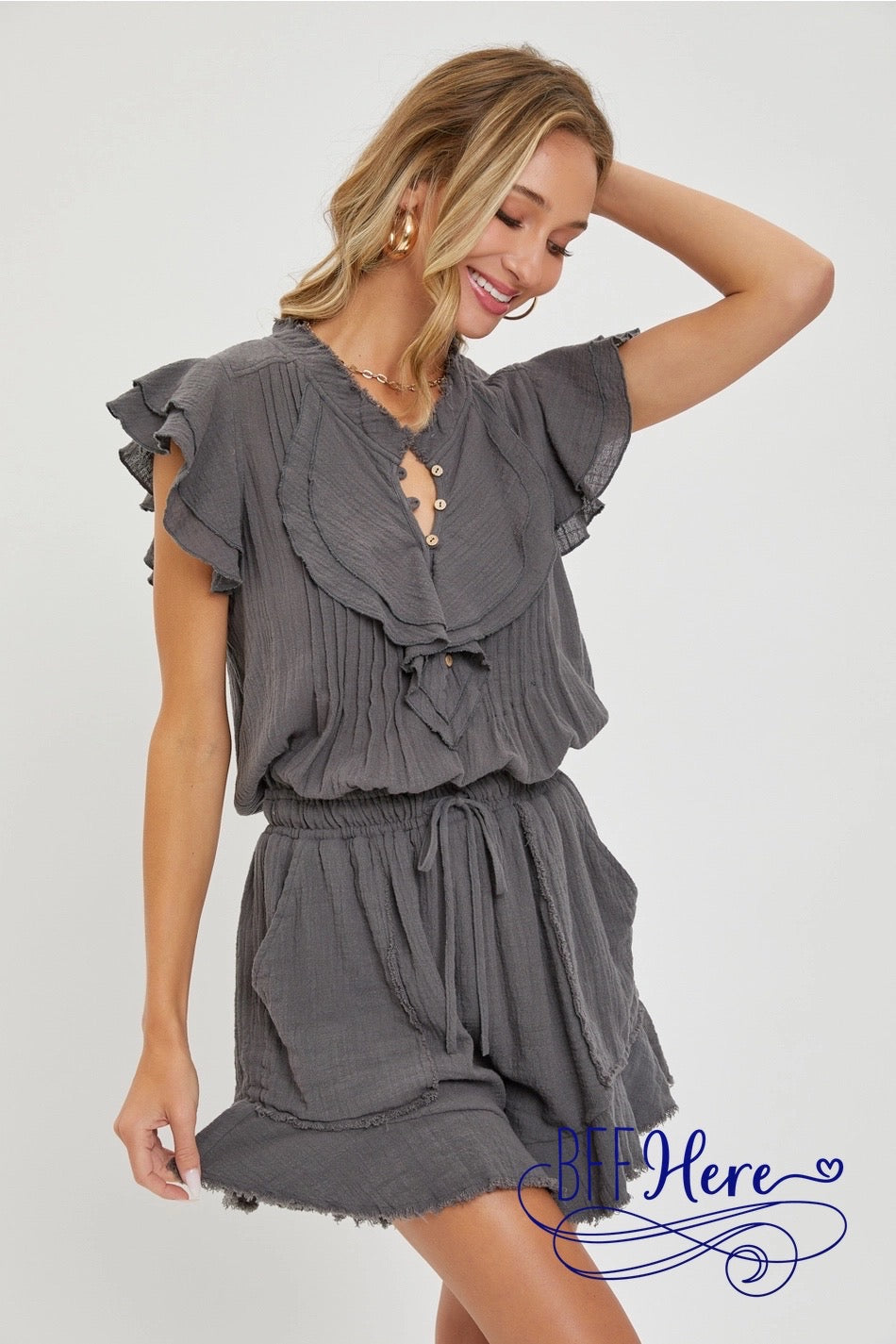 Ruffle Wrap Romper Magic - BFF Here