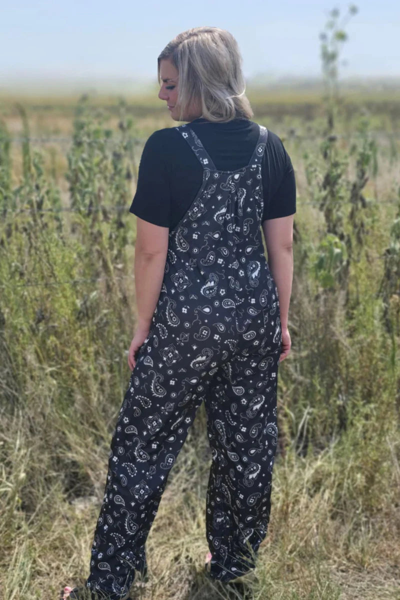 Bandana Babe Black Jumpsuit by Sterling Kreek - BFF Here