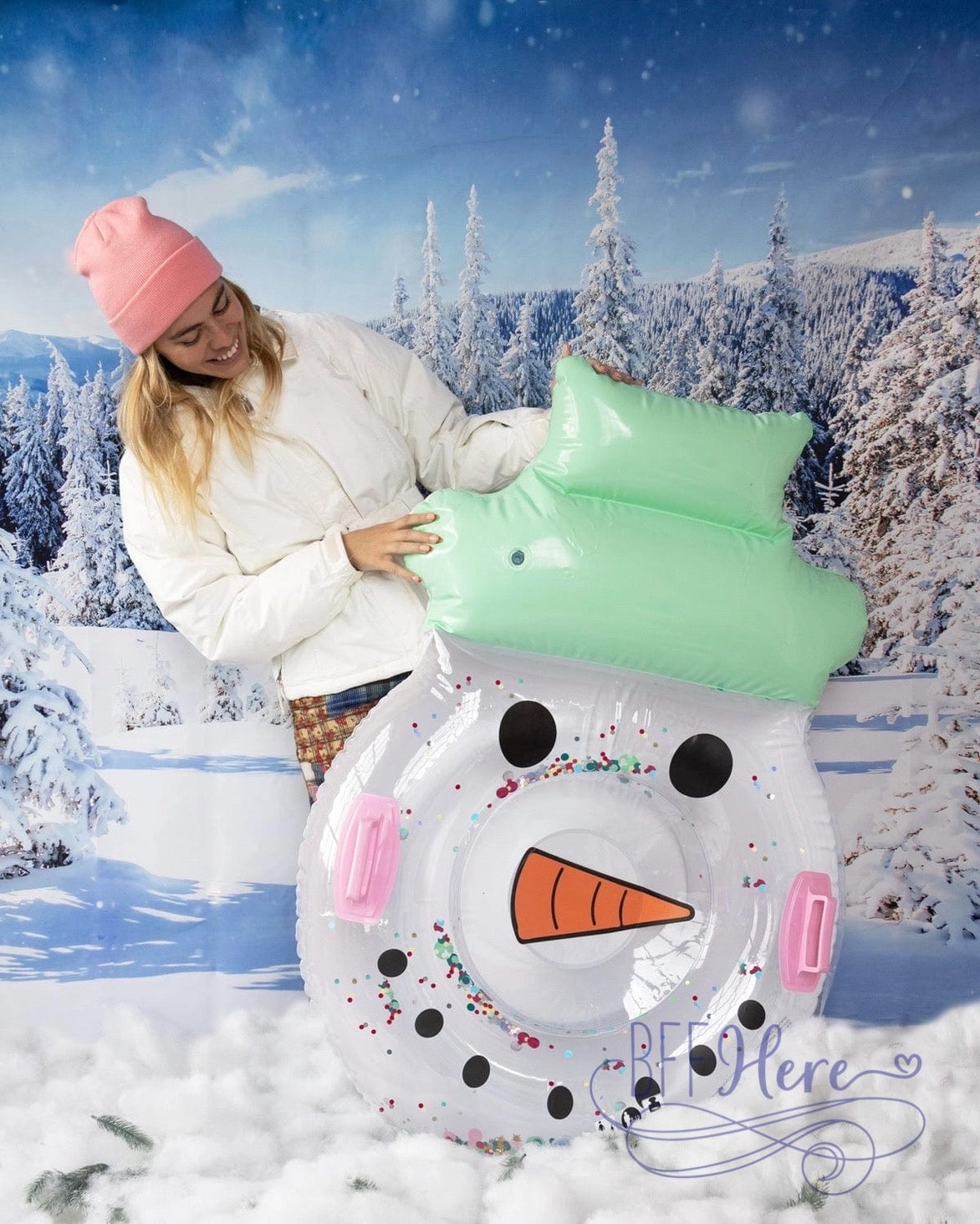 PREORDER: Mr. Snowman Confetti Filled Inflatable Snow Tube by Packed Party (Ships End of October) - BFF Here