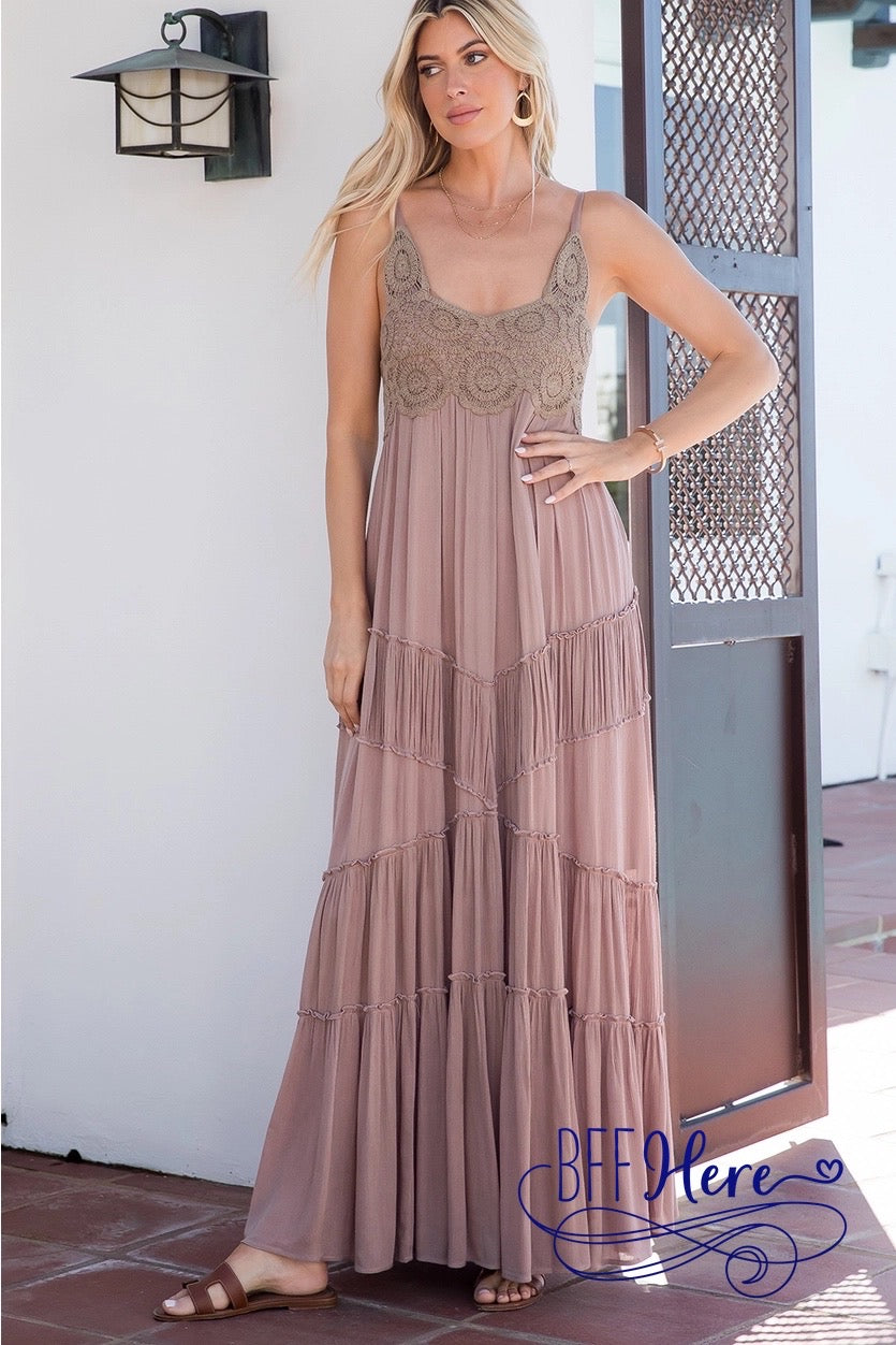 Cocoa Charm Crochet Maxi - BFF Here