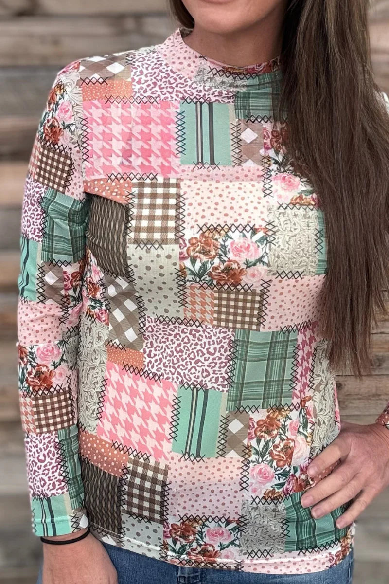 Mosaic Spring Mesh Top by Sterling Kreek