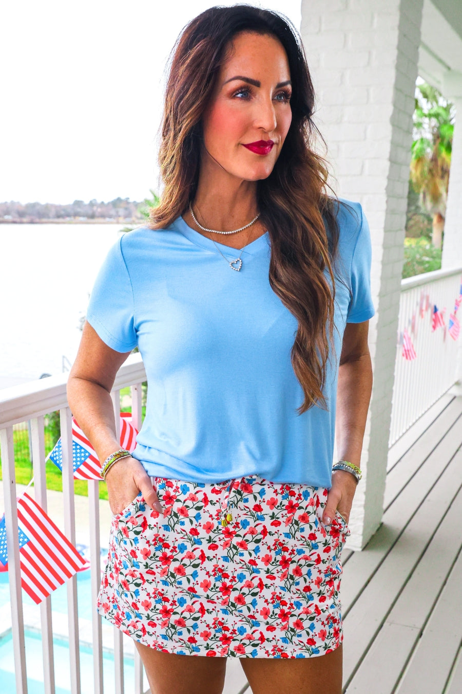 PREORDER- Patriotic Blooms Skort - BFF Here