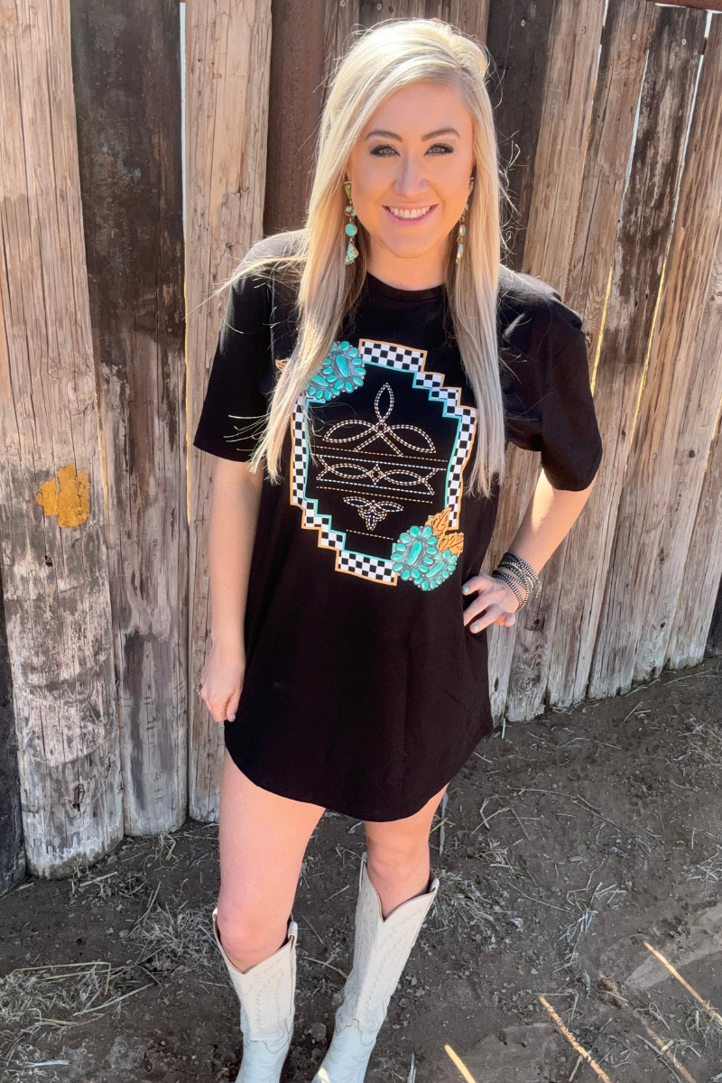 Small Town Big Dreams T-Shirt Dress by Sterling Kreek - BFF Here