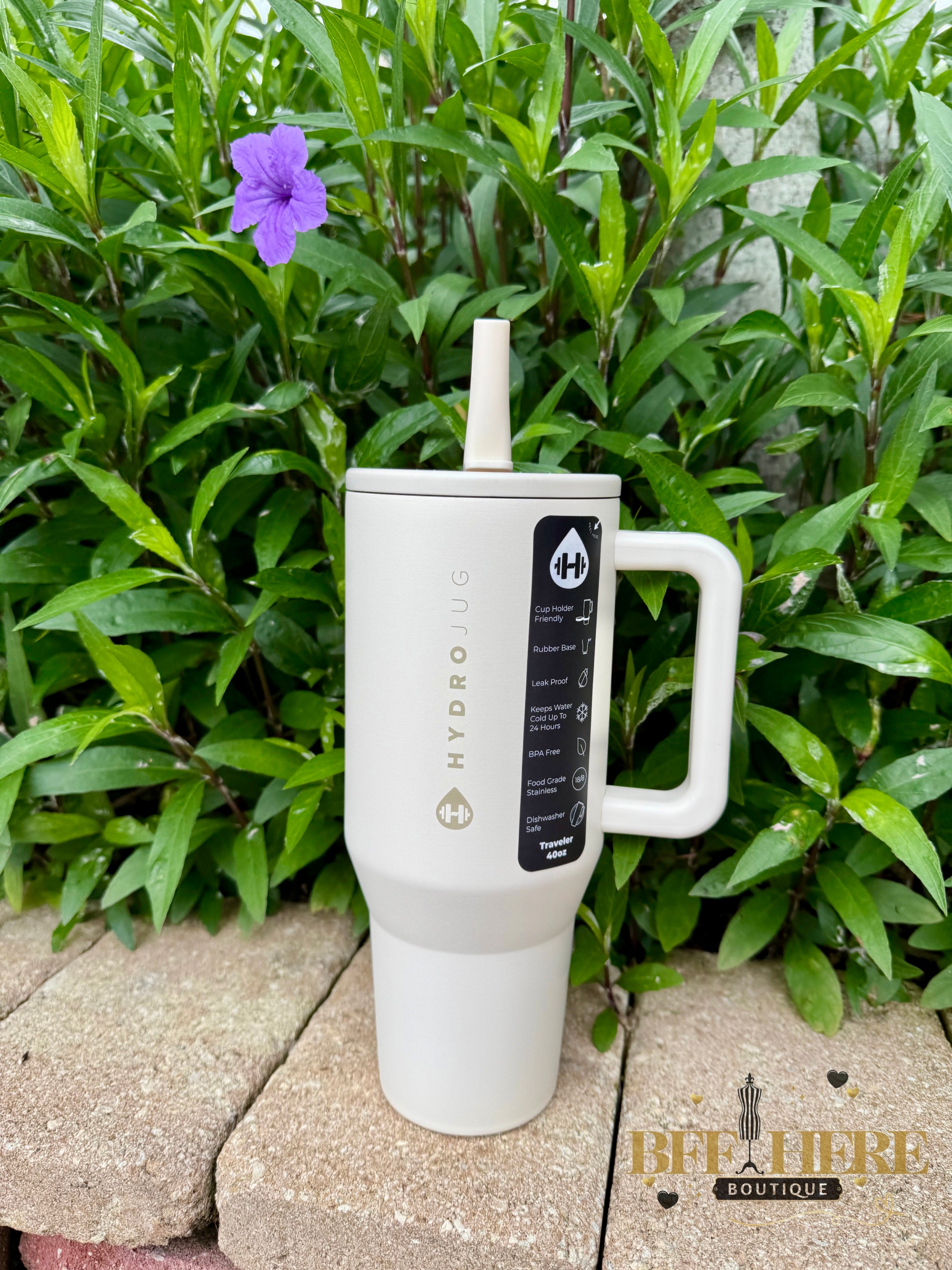 HydroJug Traveler - 40 oz.  / Cream - BFF Here