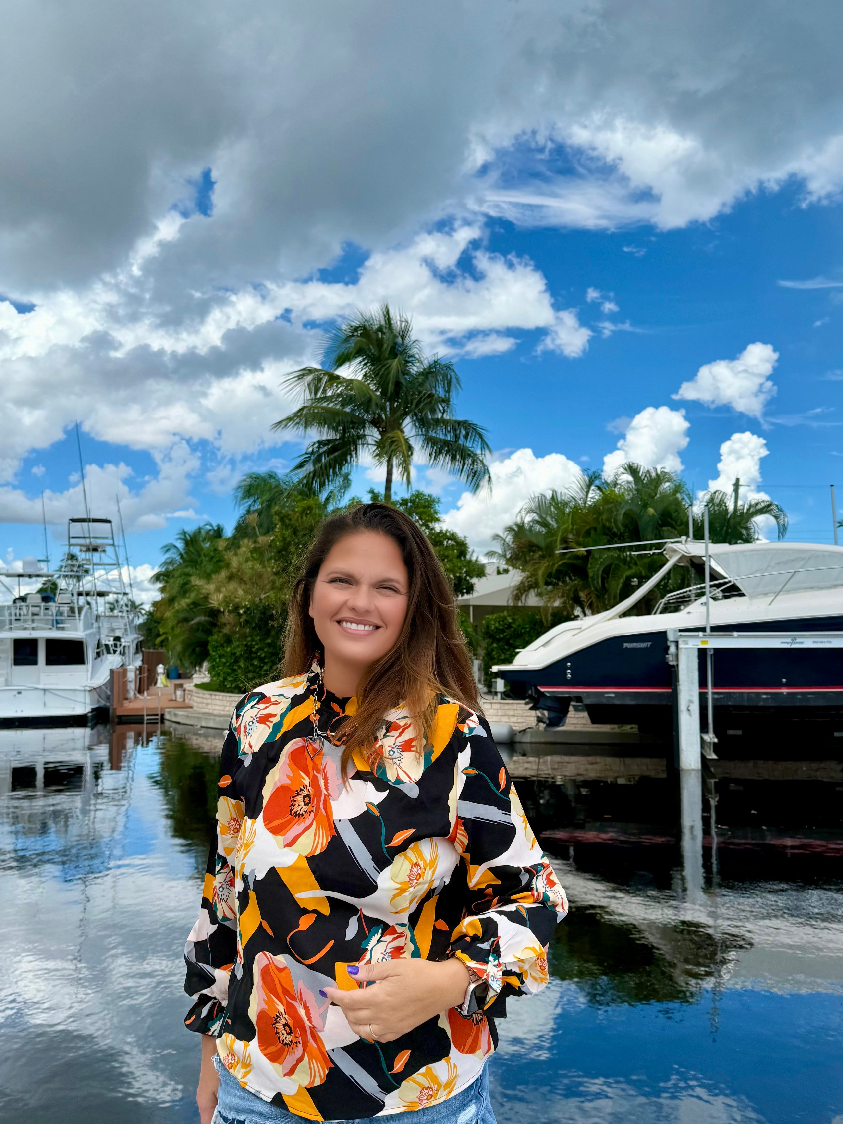 Bold Blooms Statement Top - BFF Here