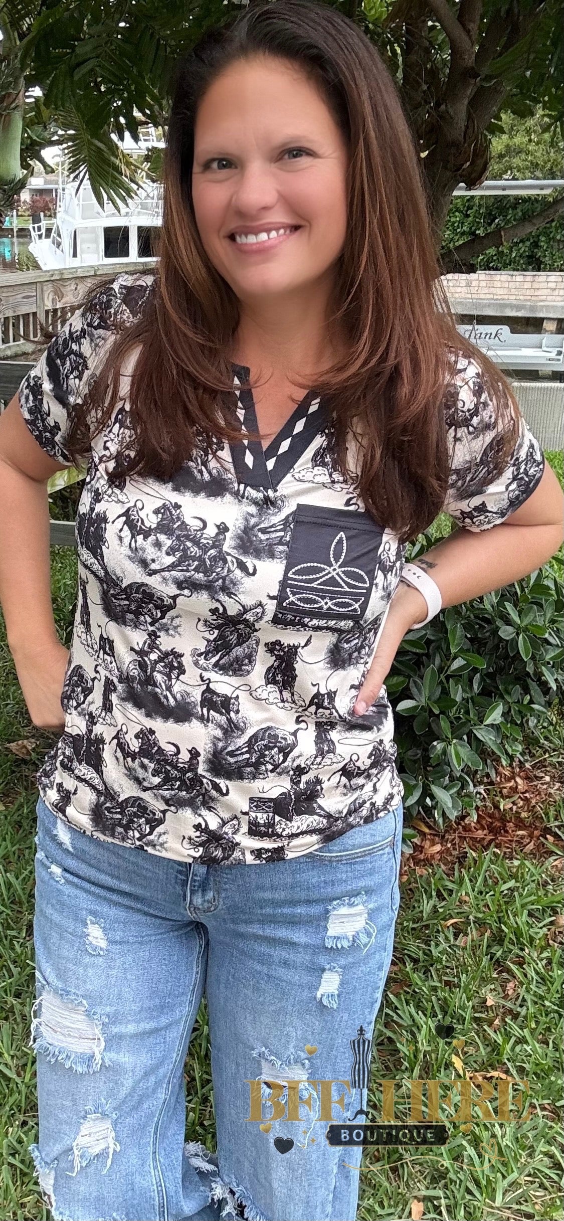 Rodeo Road Bootstitch Top by Sterling Kreek - BFF Here