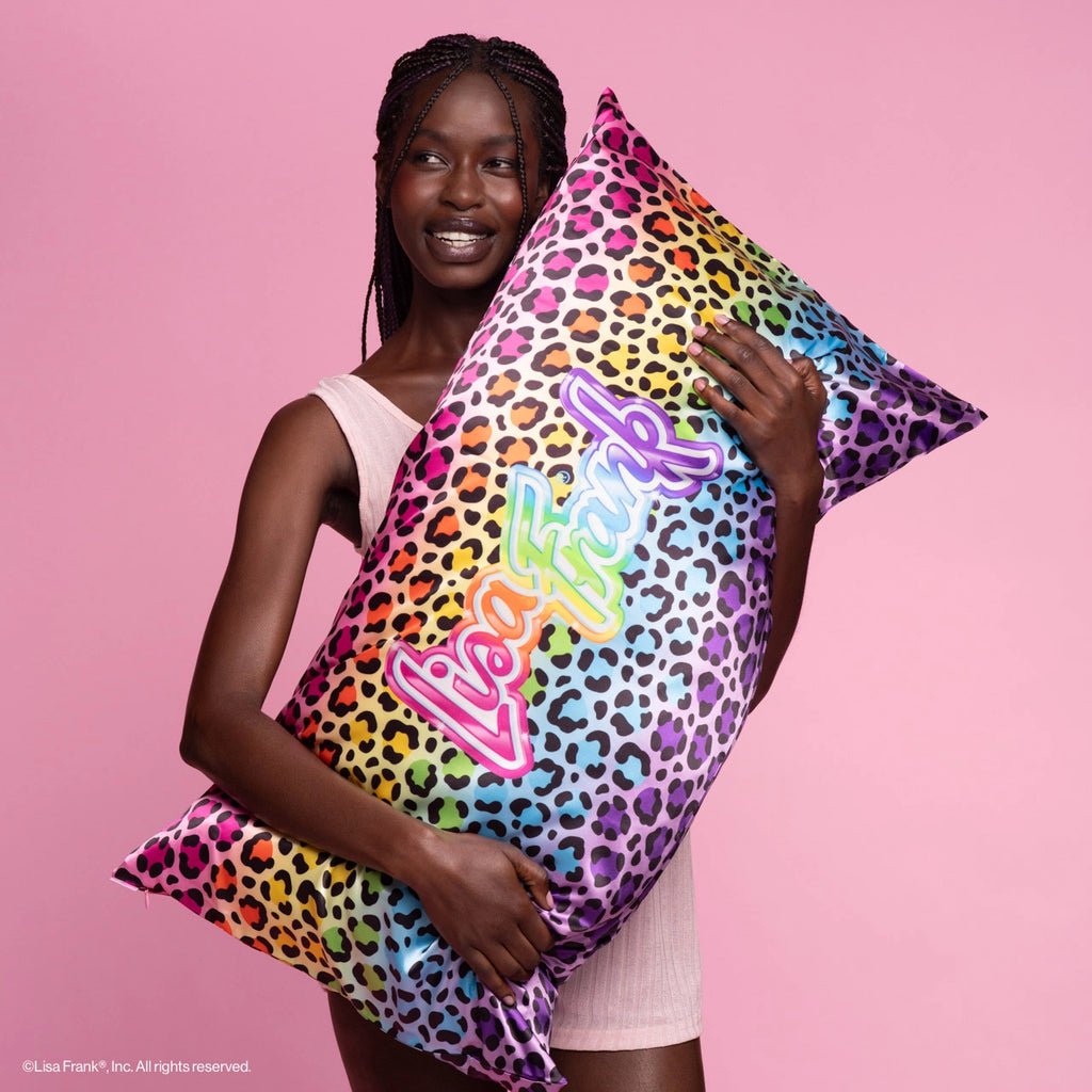 Lisa Frank X Kitsch Satin Pillowcase - Rainbow Leopard