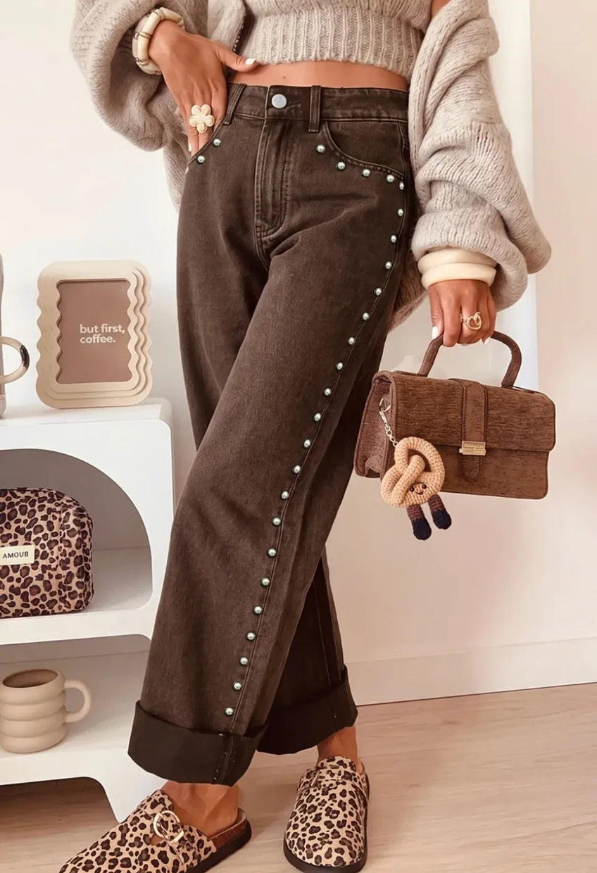 PREORDER: Studded & Unbothered Jeans (ETA: October )