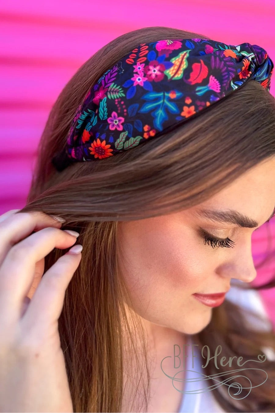 PREORDER: Fiesta Time Floral Headband / Black by Jess Lea (Ships Beginning of June) - BFF Here