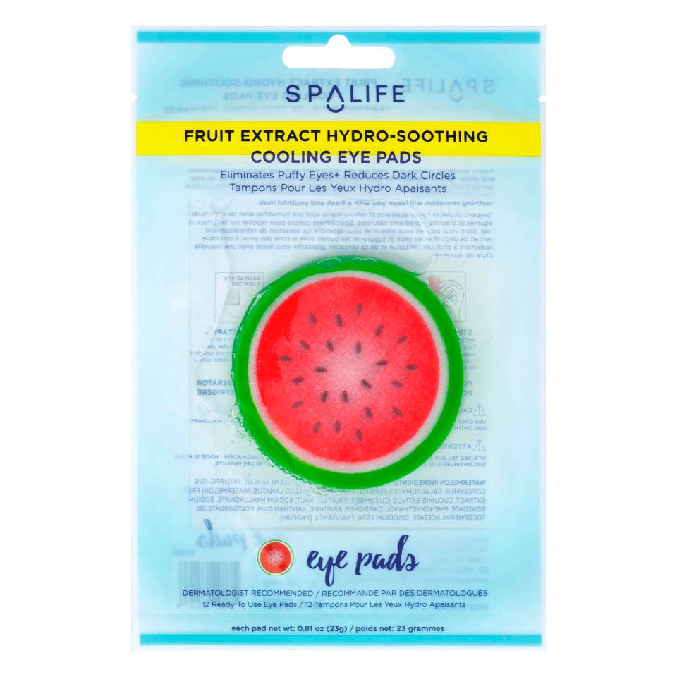 Watermelon hydro-Soothing Spa, Cooling Eye Pads - 12 Pairs - BFF Here