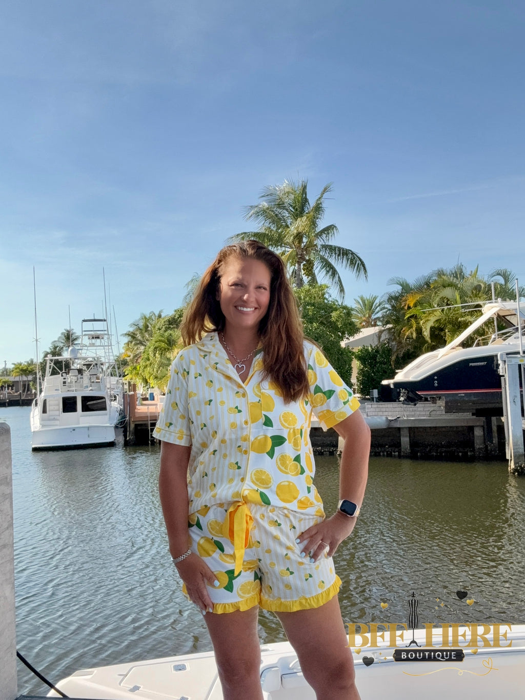 Lemon Drop Ruffle Pajama Set by Jess Lea - BFF Here