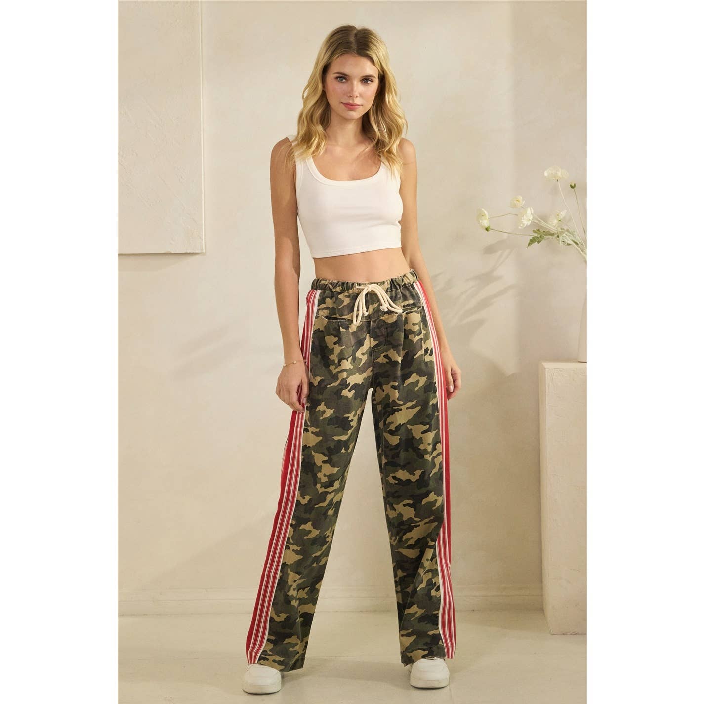 Sport Striped Wide Legged Pants - BFF Here