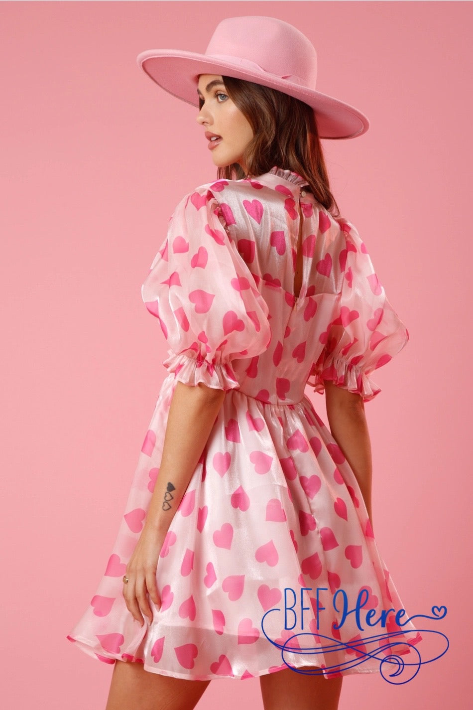 Romantic Whimsy: Heart Organza Dress - BFF Here