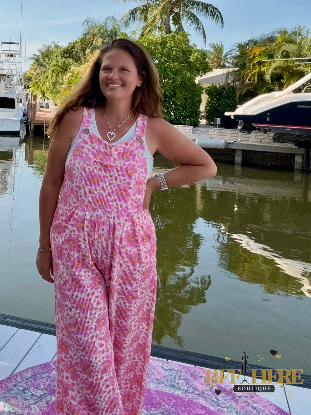 Cassidy Floral Boho Overalls by Blakeley - BFF Here