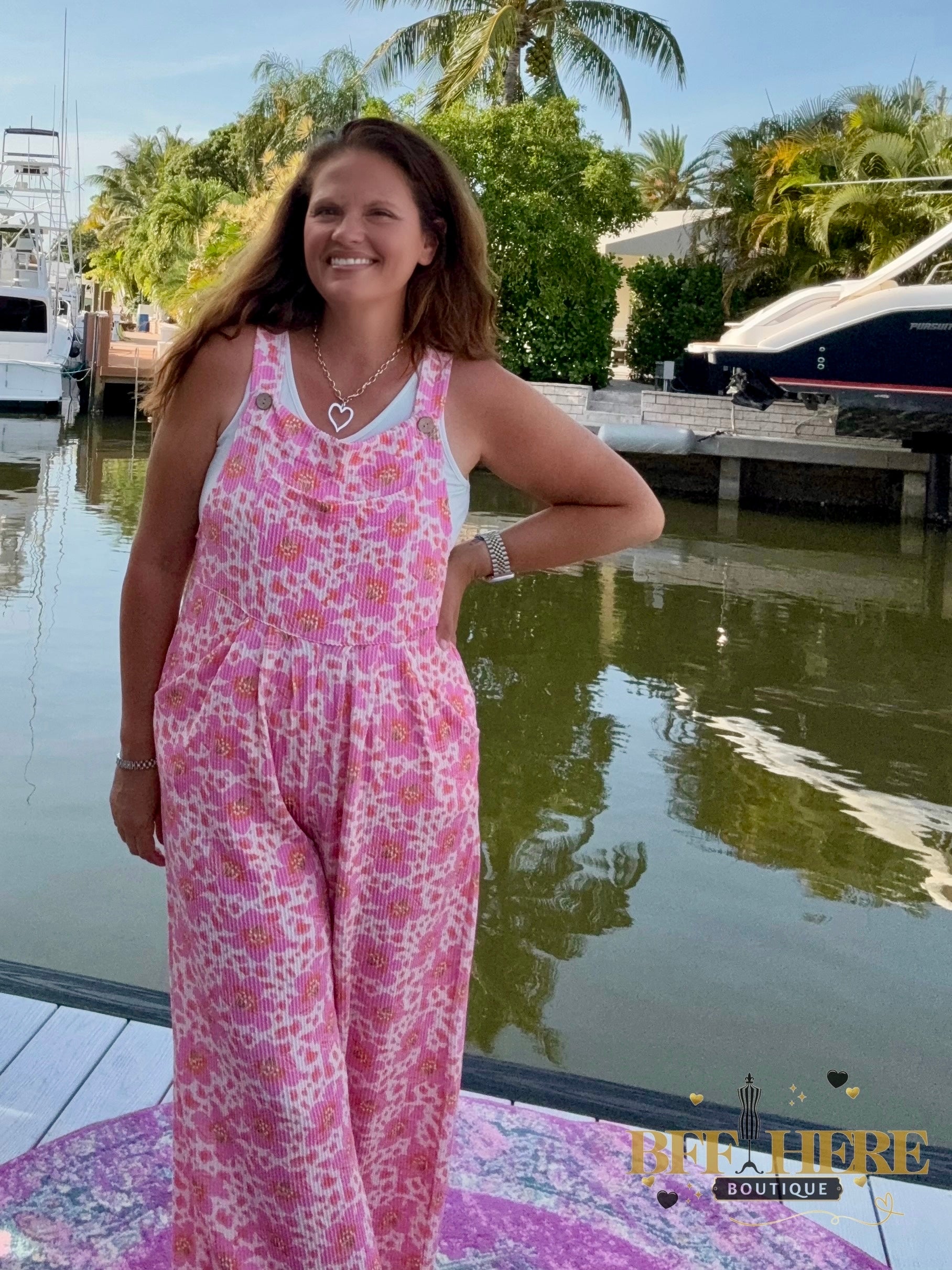 Cassidy Floral Boho Overalls by Blakeley - BFF Here