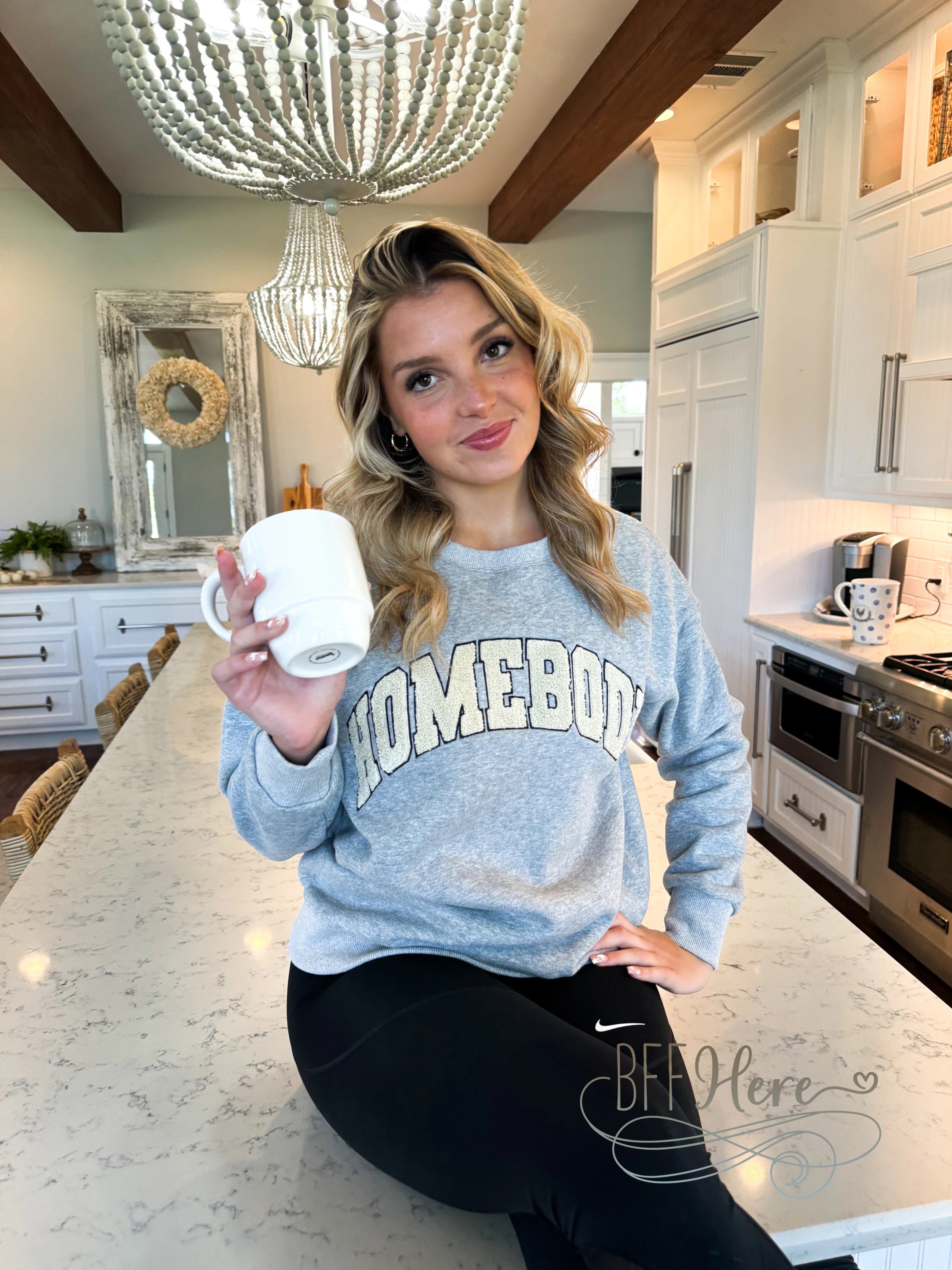 PREORDER: Sherpa Embroidered Sweatshirt by Blakeley (Ships End of September ) - BFF Here