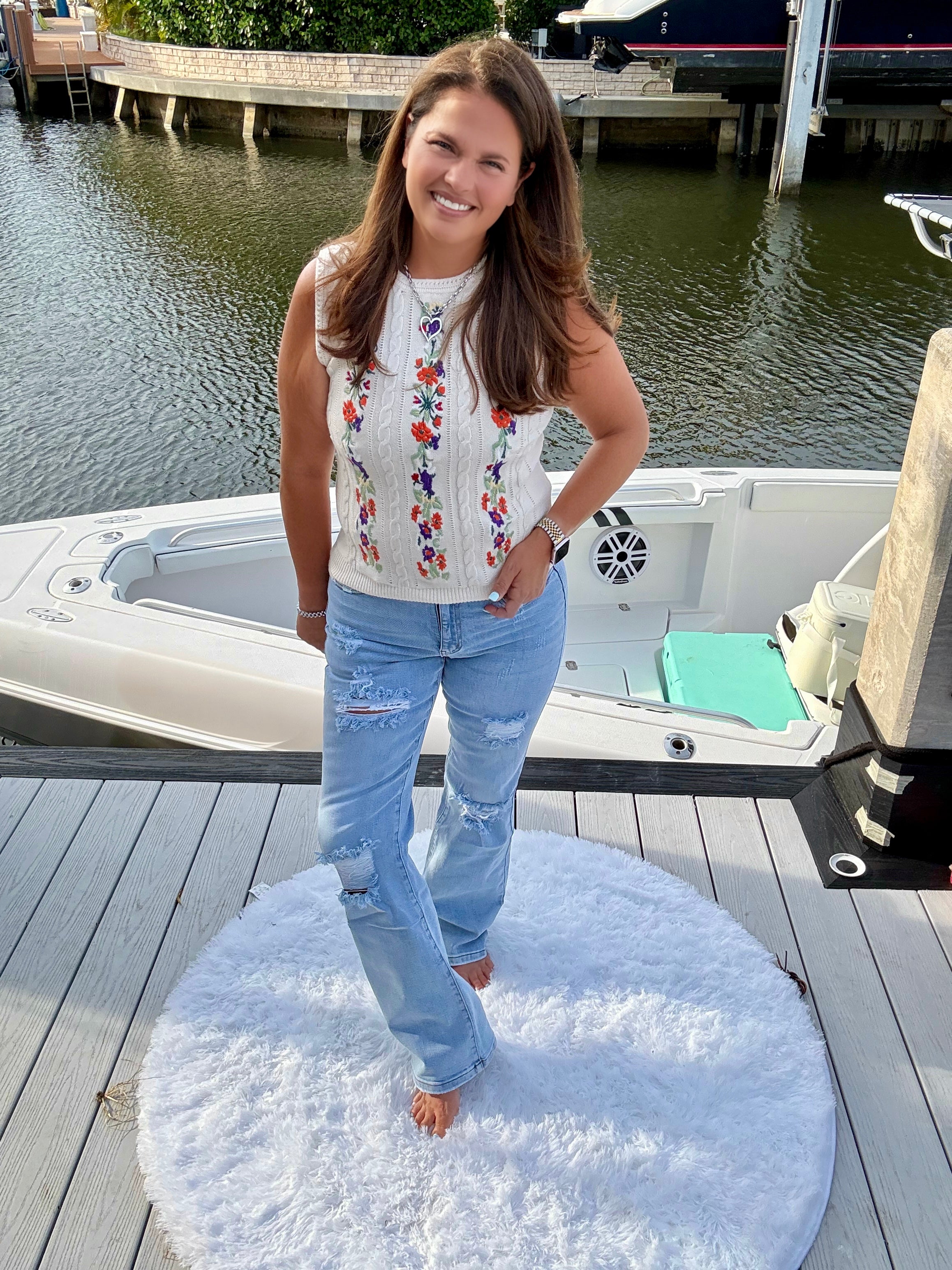 Wildflower Knit Sweater Tank - BFF Here