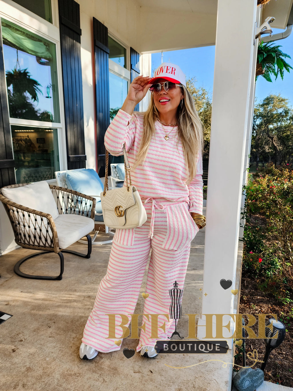 Always Home Stripe Lounge Set by Blakeley / Choice of Color - BFF Here