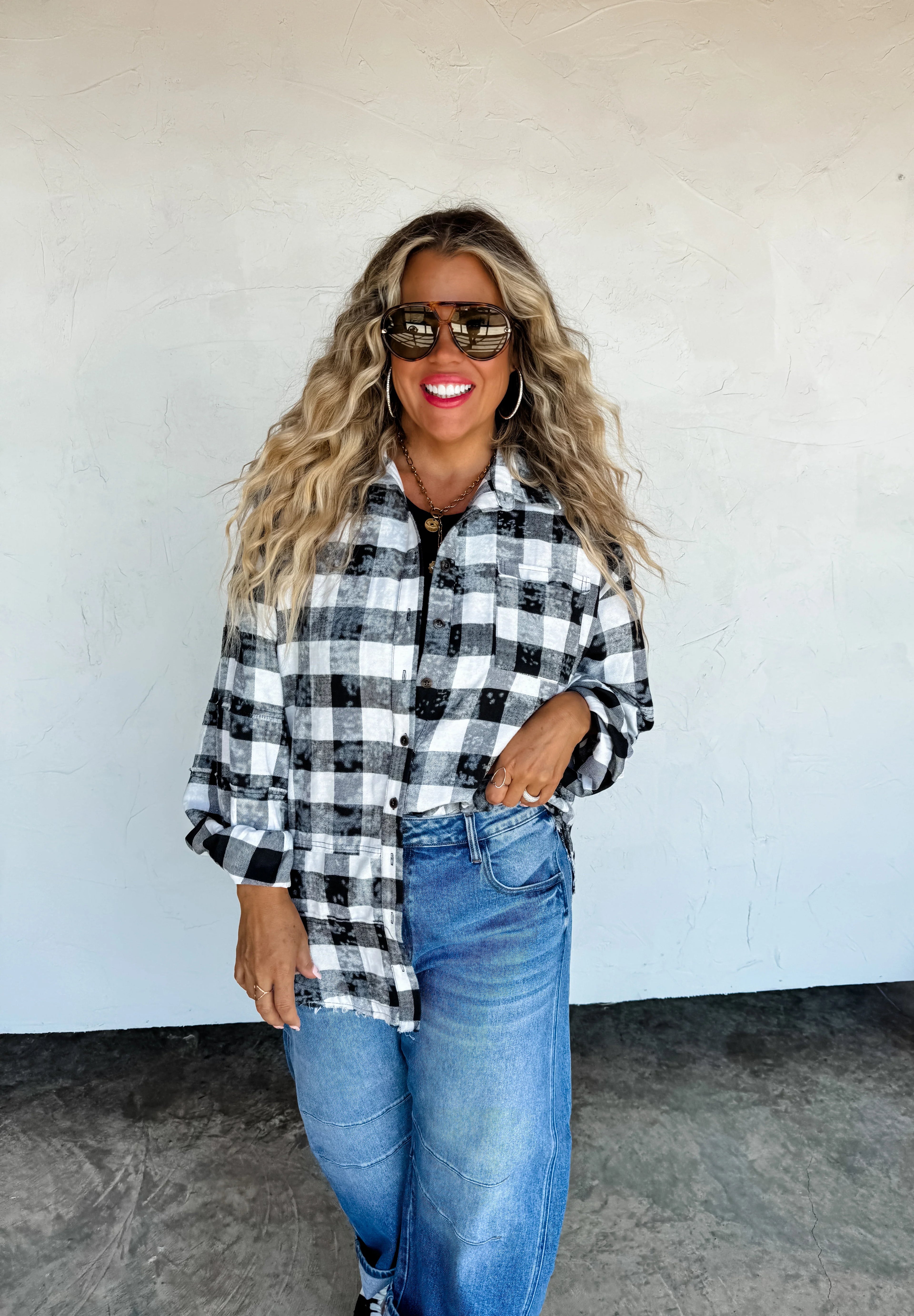 PREORDER: Juniper Bleached Plaid Top by Blakeley (ETA: Mid November ) - BFF Here