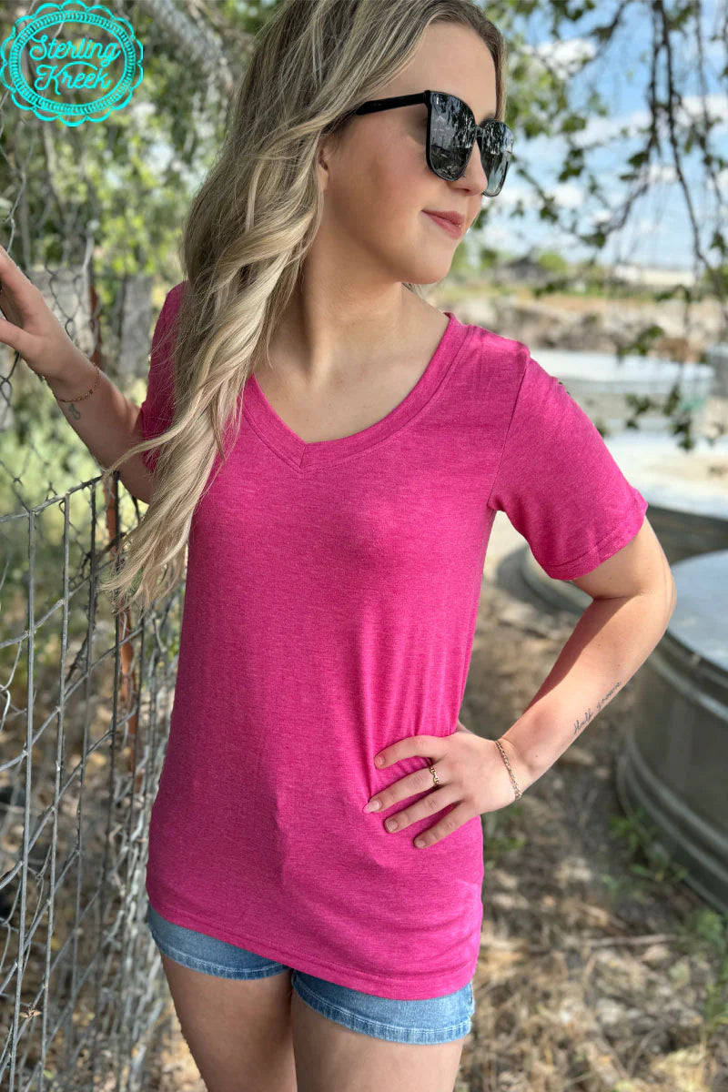 Simple Sterling Heathered Pink Top by Sterling Kreek - BFF Here