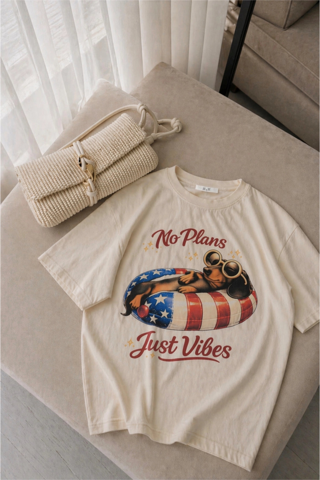 No Plans Just Vibes Dog Graphic Te by Jade by Jane (Ships 2-3 weeks) - BFF Here