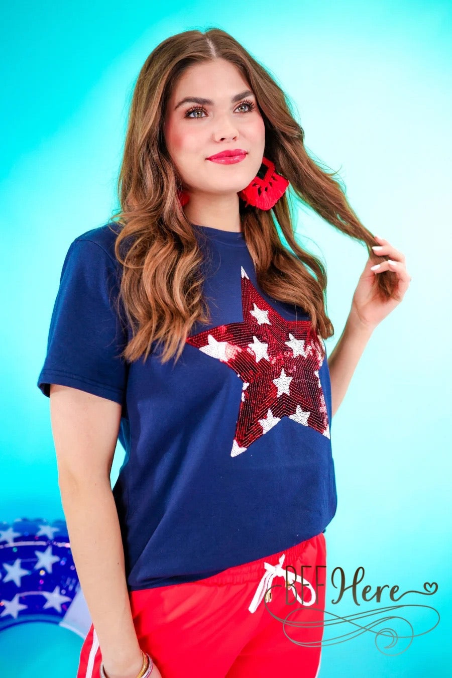 PREORDER-Stars And Sparklers Sequin Top by Jess Lea (Ships Beginning of June) - BFF Here