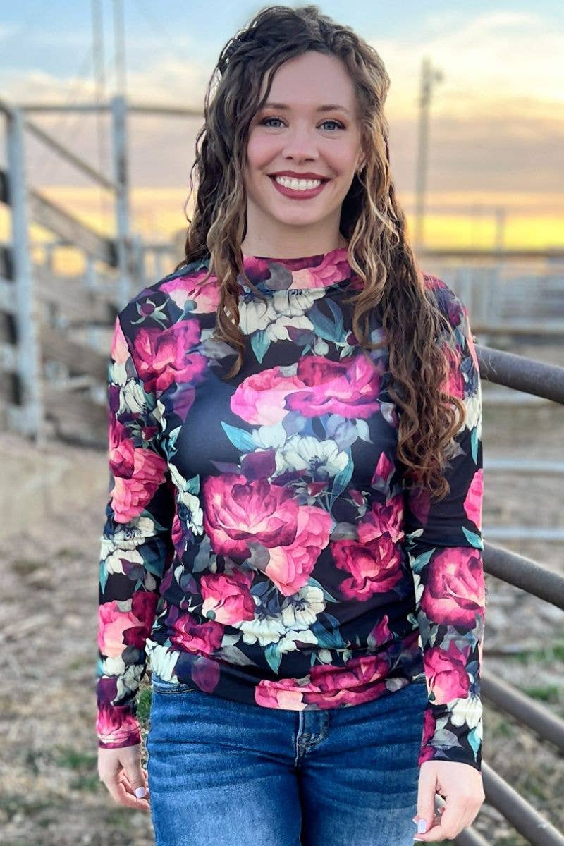 Where Flowers Bloom Mesh Top by Sterling Kreek - BFF Here