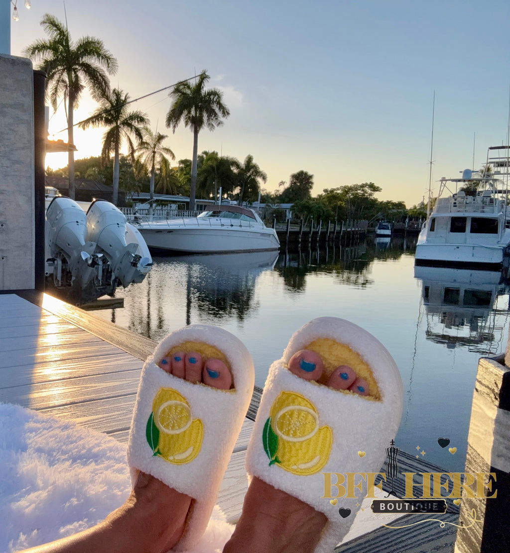 Lemon Drop Slippers by Jess Lea - BFF Here